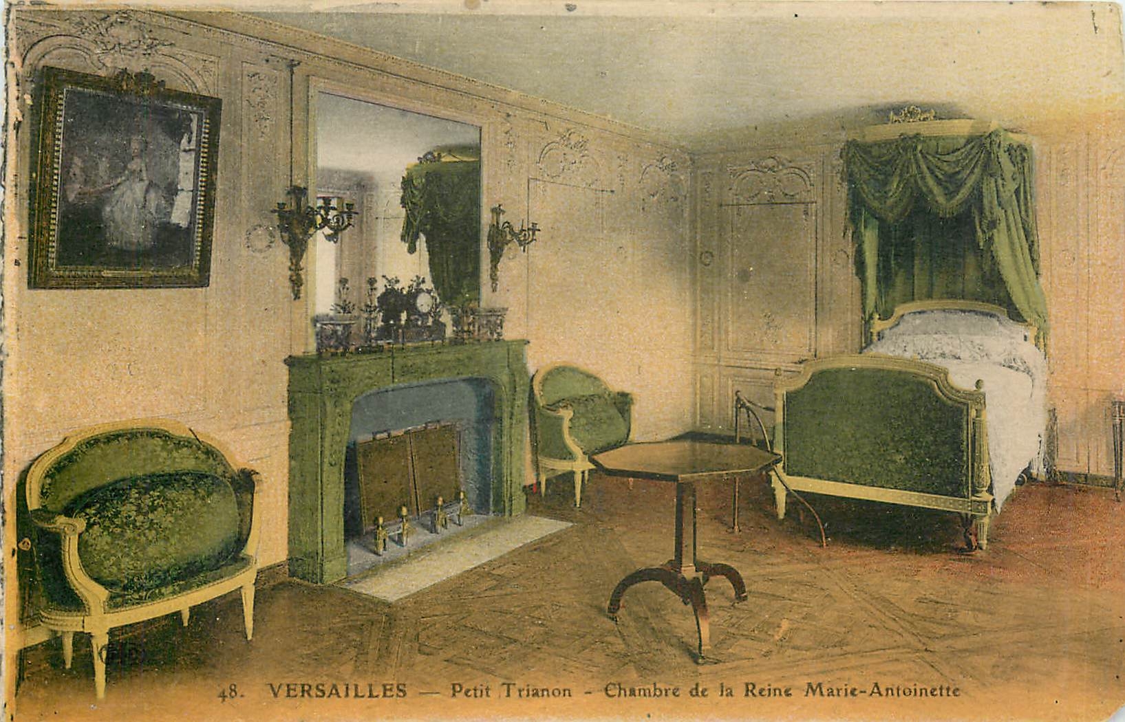 CPA Versailles Petit Trianon Chambre de la Reine Marie Antoinette 