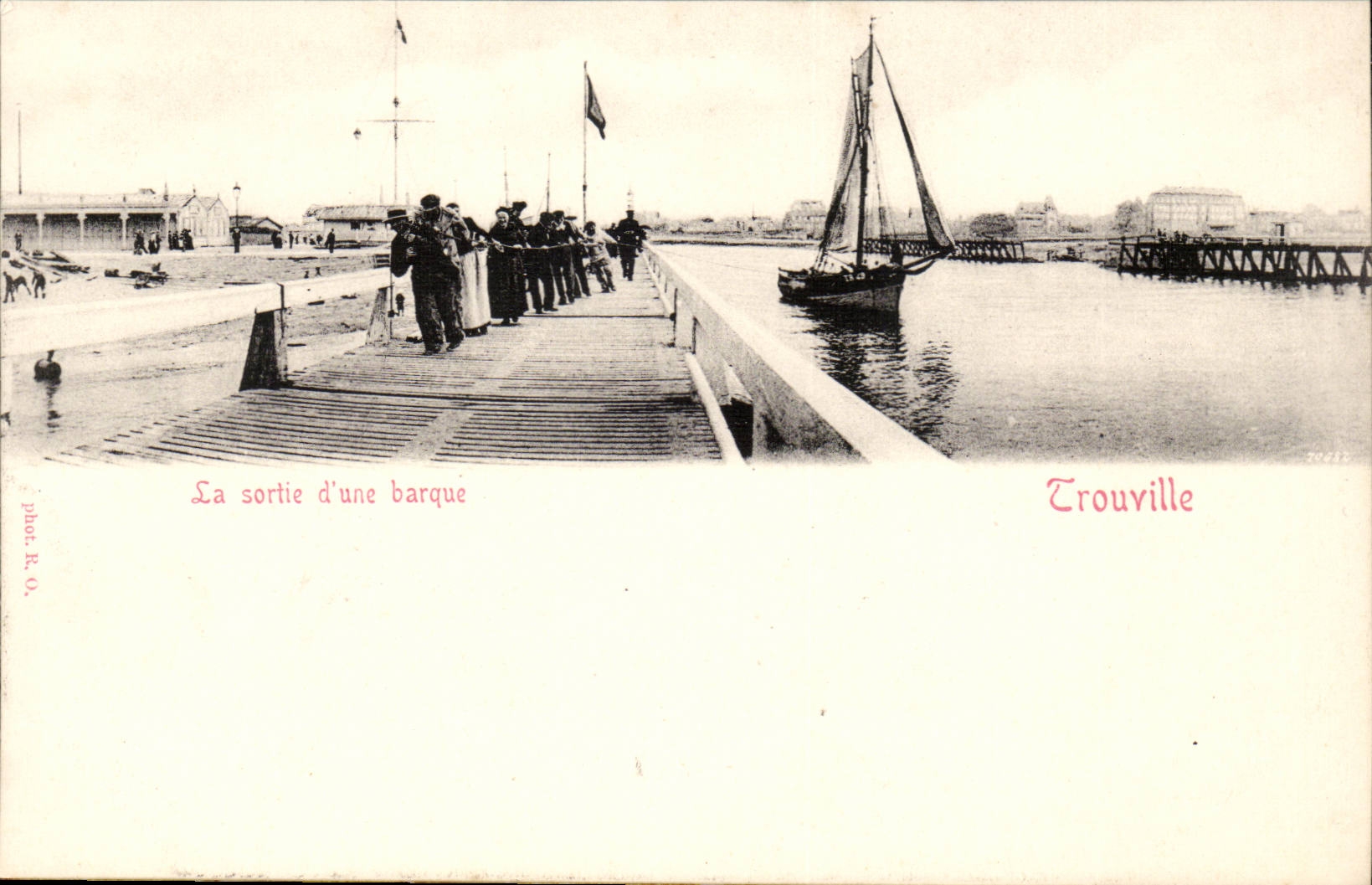 Trouville CPA the exit of a boat