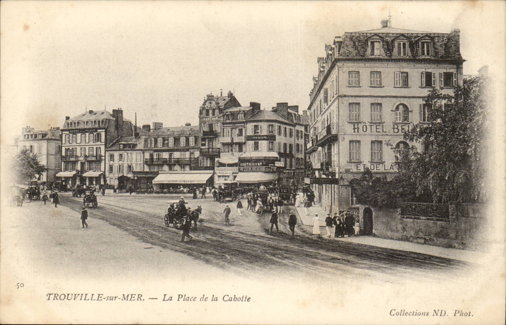 Trouville CPA the place of Cabotte
