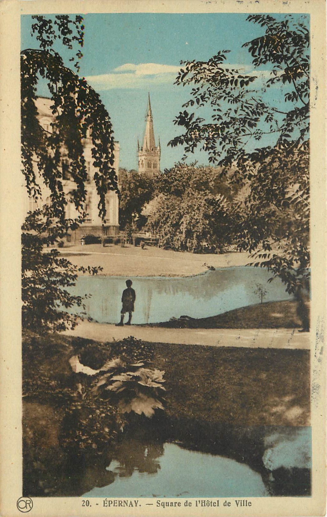 CPA EPERNAY Square de l'hotel de ville