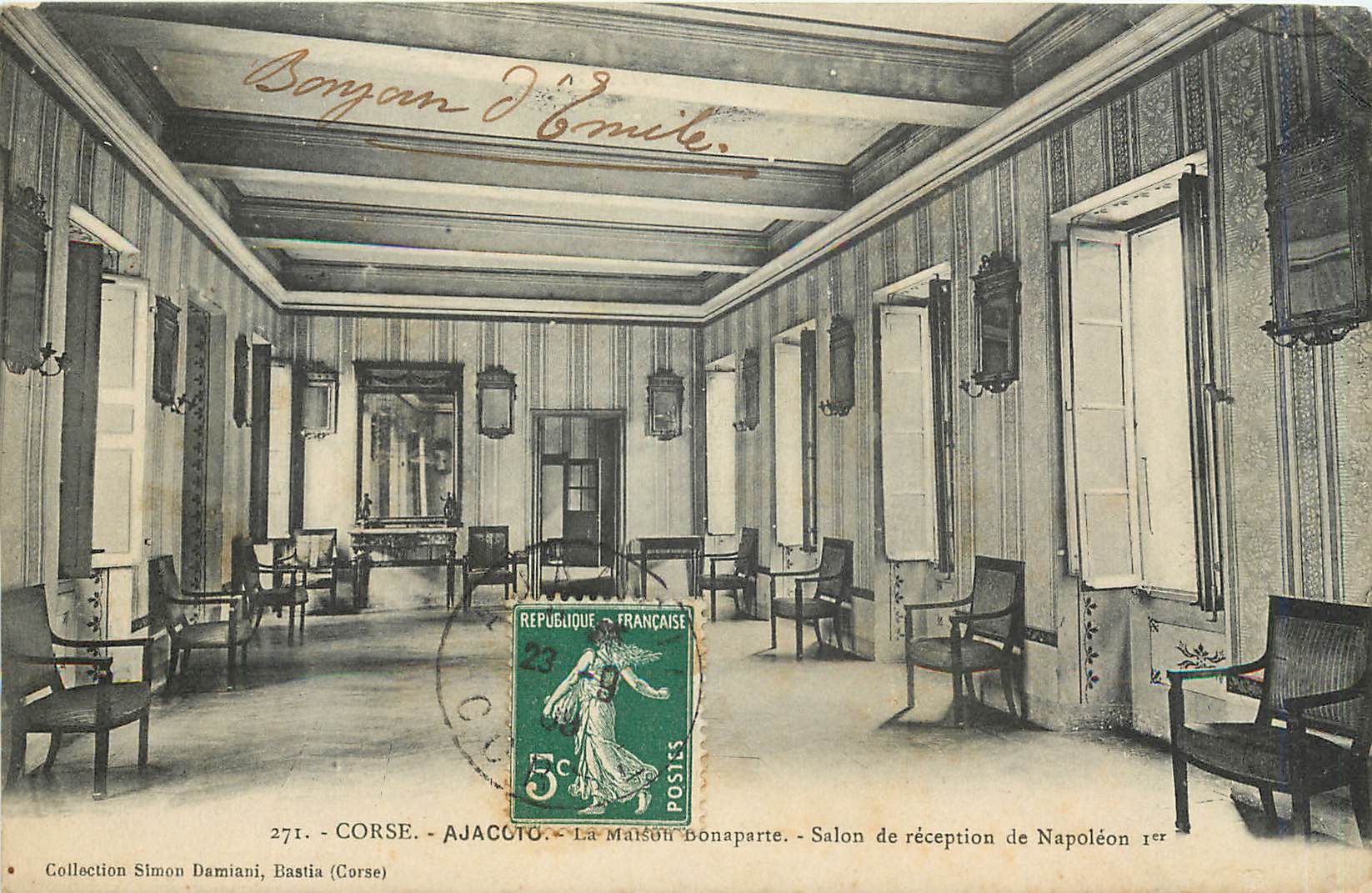 CPA CORSE.- AJACCIO La Maison Bonaparte Salon de Reception de Napoleon 1er