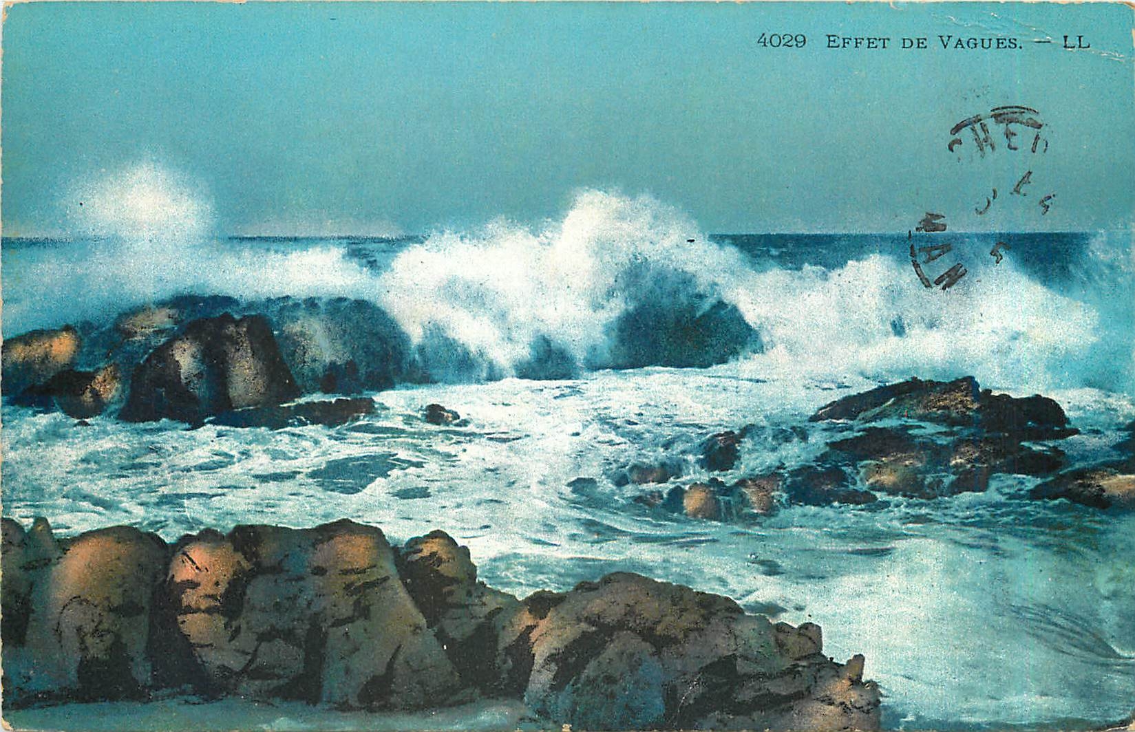 CPA EFFET DE VAGUES