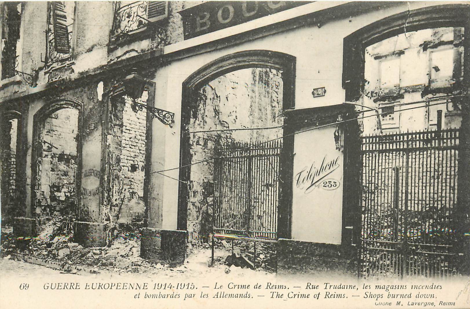 CPA Le Crime de Reims Rue Trudaine