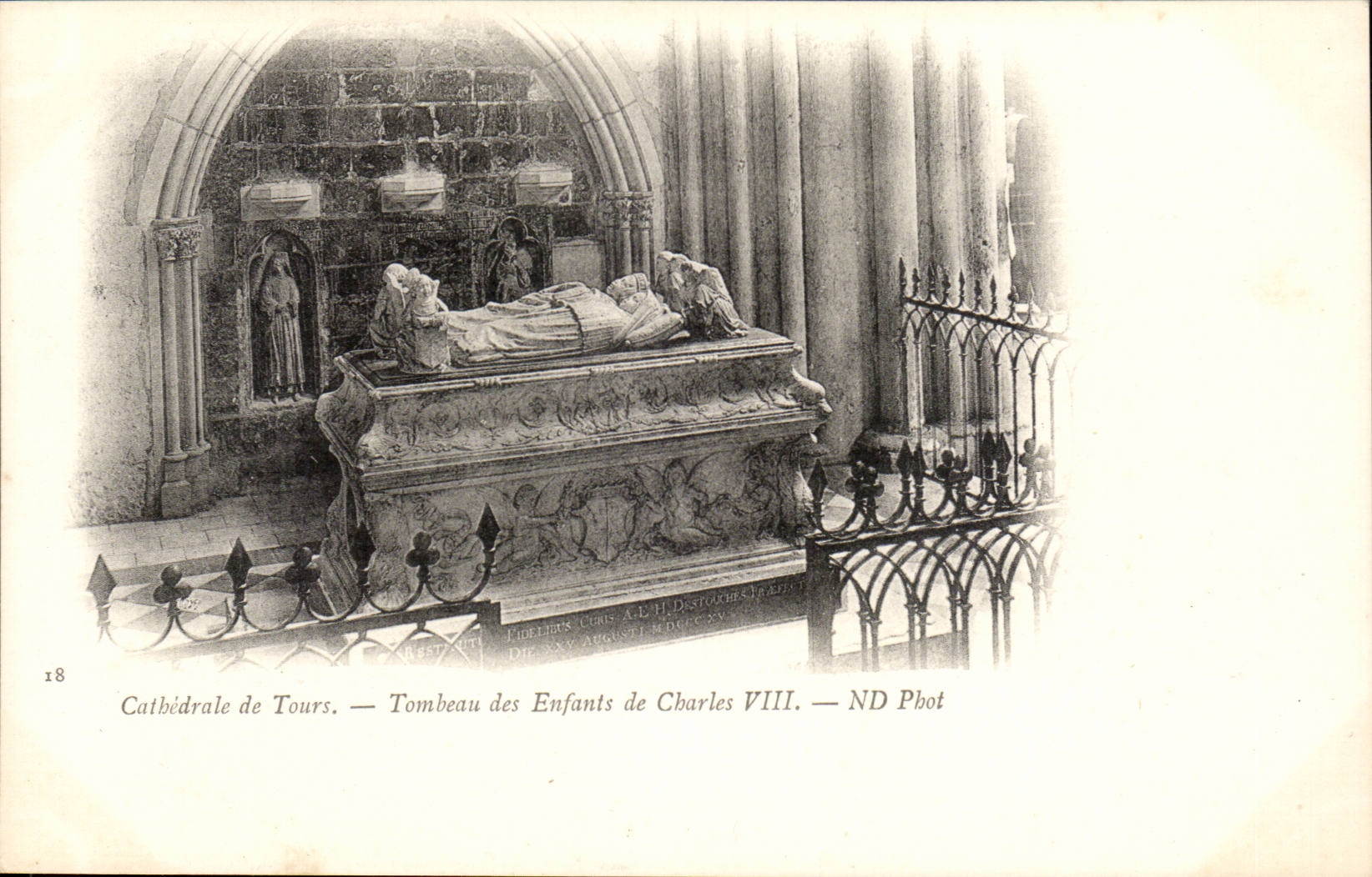 Tours CPA Cathedral Tomb of the children of Cahrles VIII