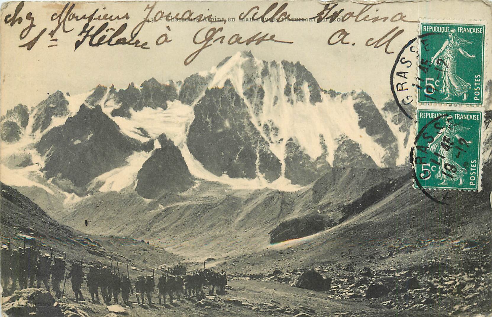 CPA Chasseurs Alpins Militaria