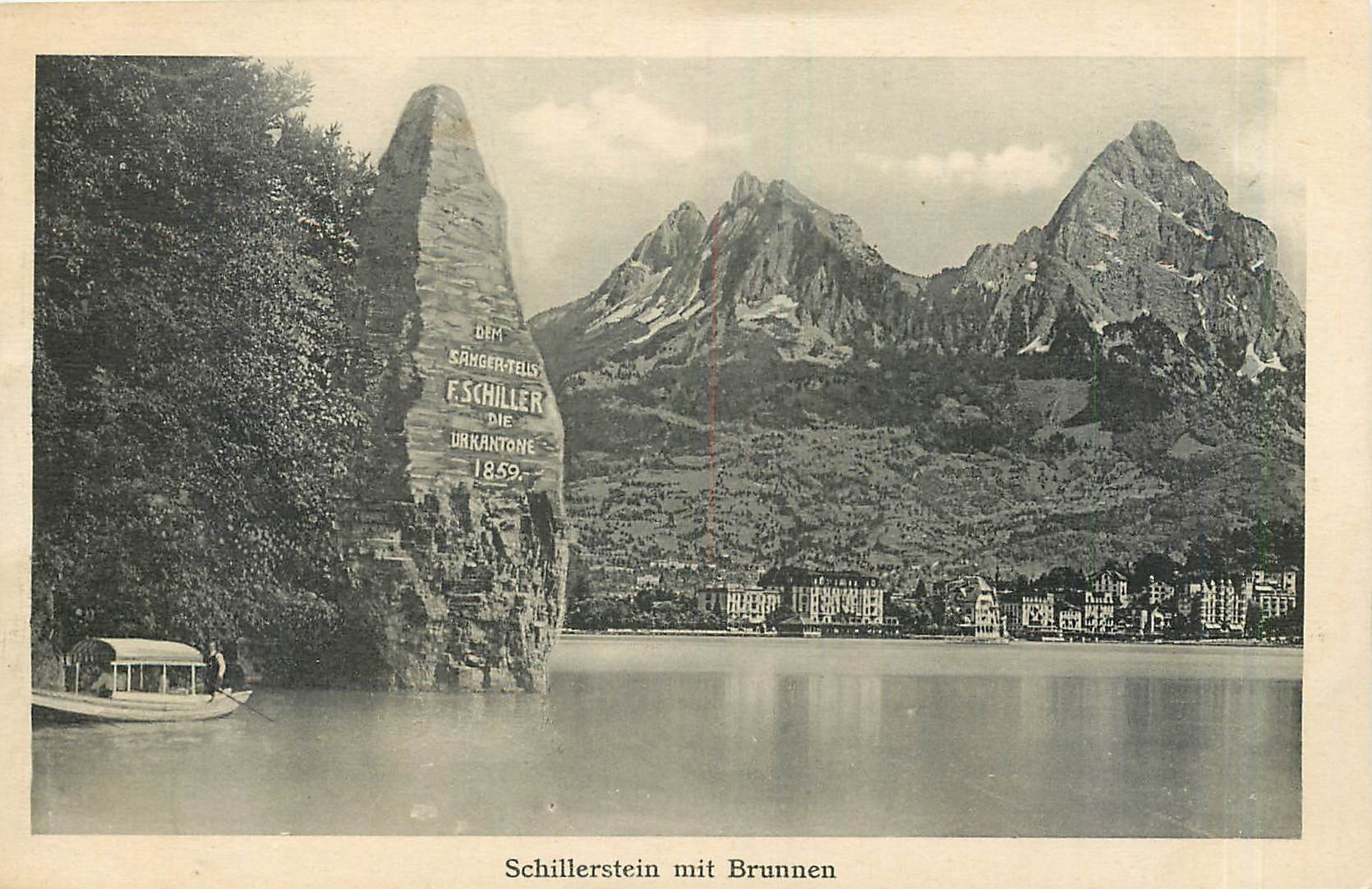 CPA Schillerstein mit Brunnen