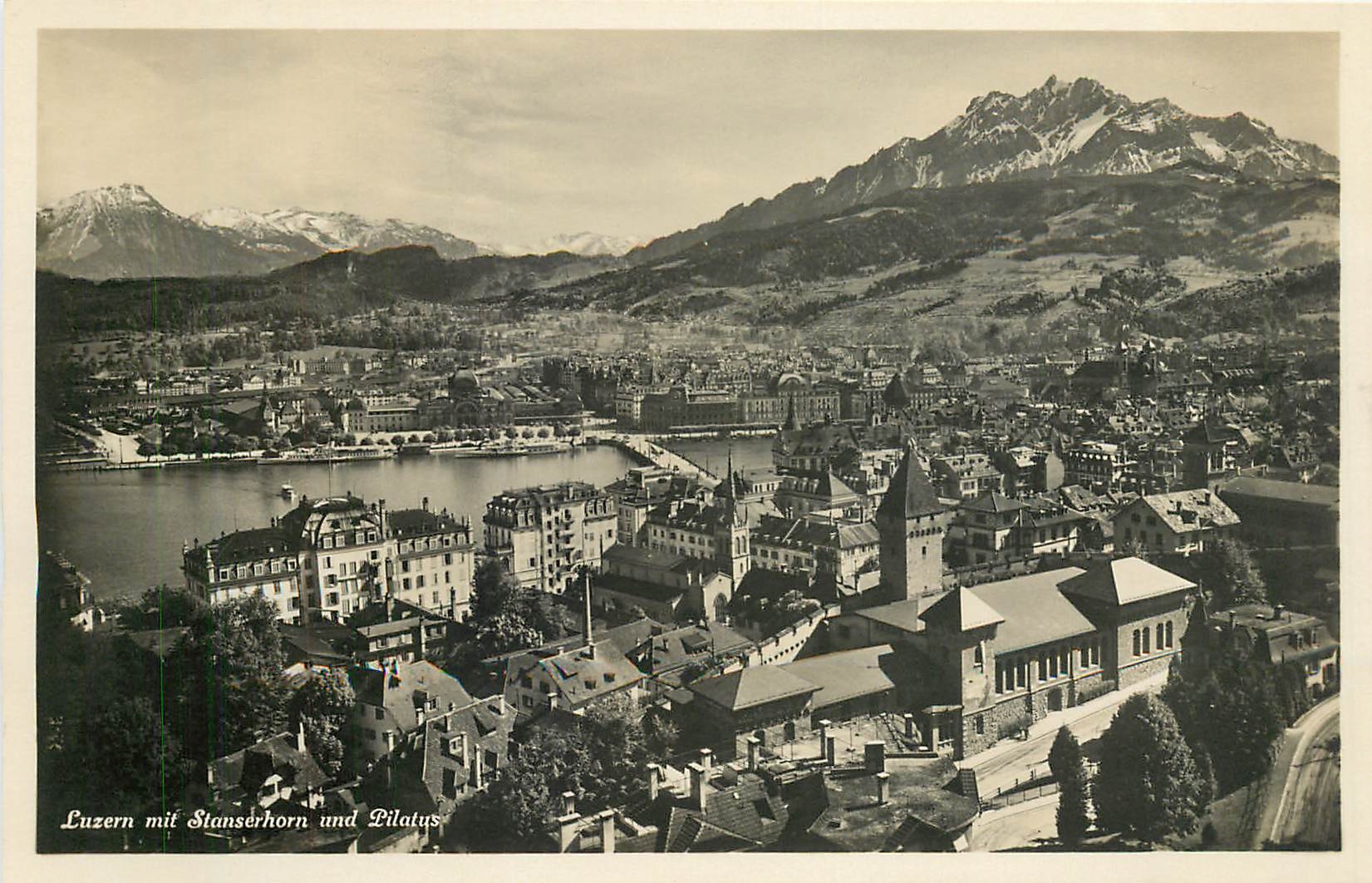 CPA Luzen mite Stanscrhorn und Pilatus
