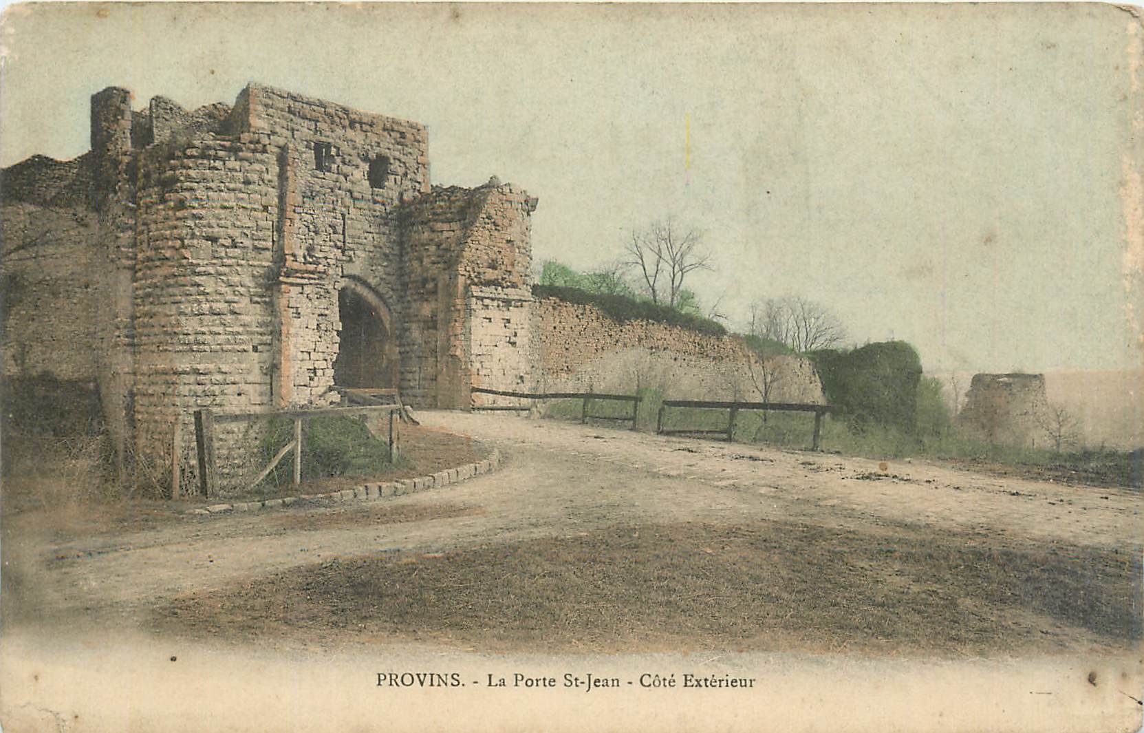 CPA PROVINS-La Porte St-Jean-cote Exterieur