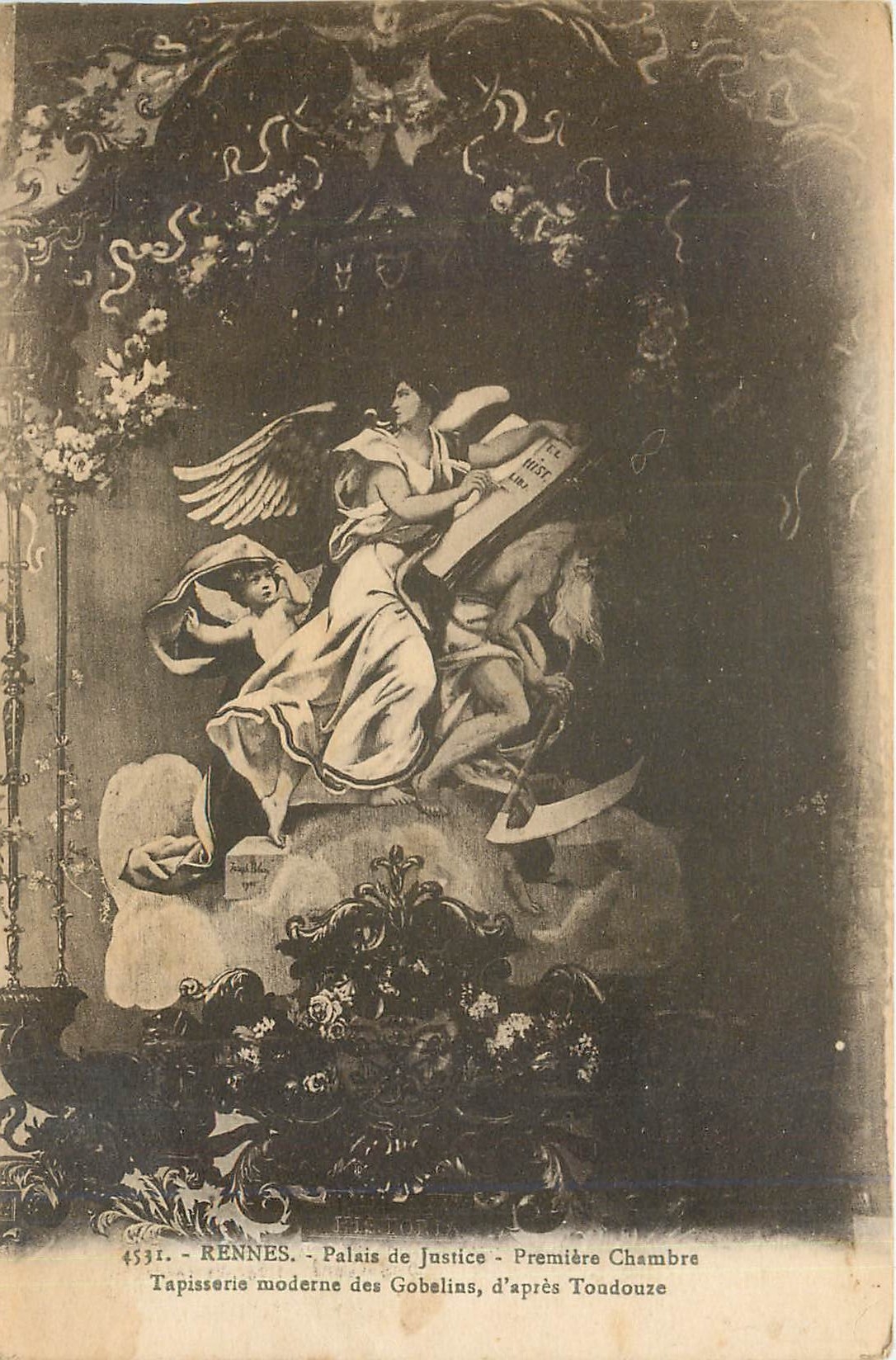 CPA RENNES-Palais de Justice-premiere Chambre-Tapisserie modernes des Gebelins  d'apres Toudouze