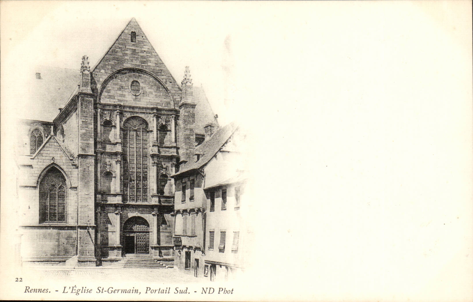 Rennes - L'eglise St Germaine Portail Sud - CPA 