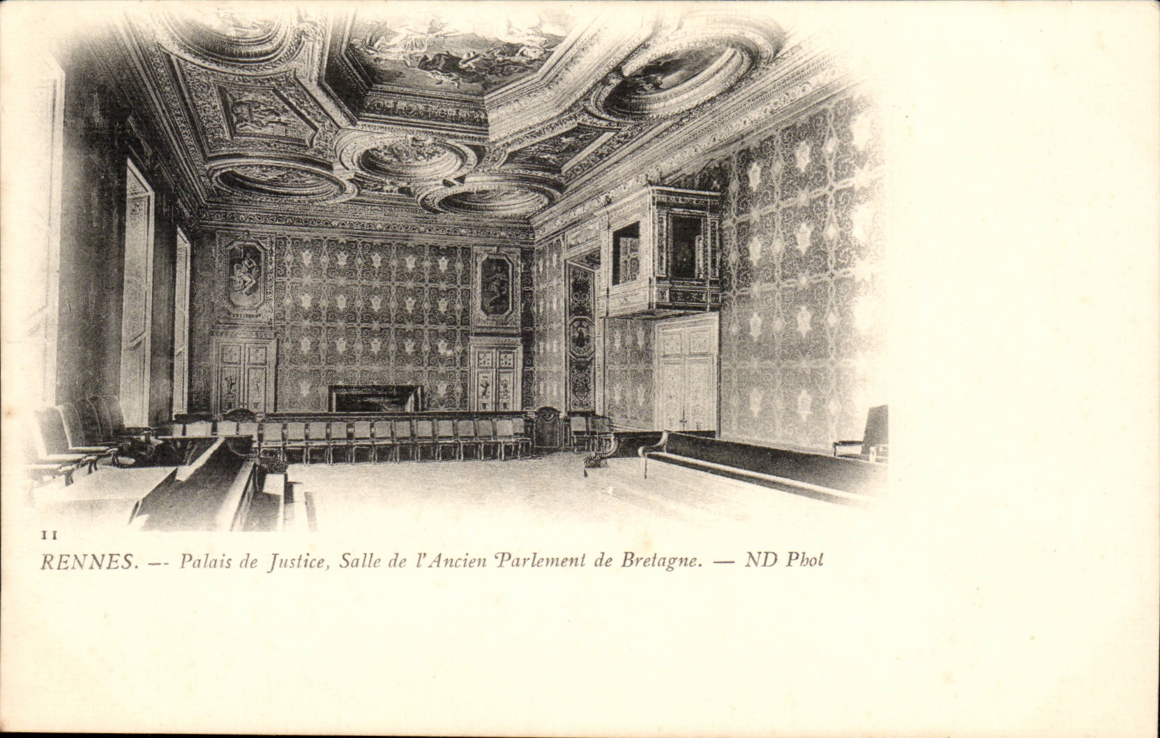 Rennes - Palais de Justice Salle de l'Ancien Parlement de Bretagne - CPA 
