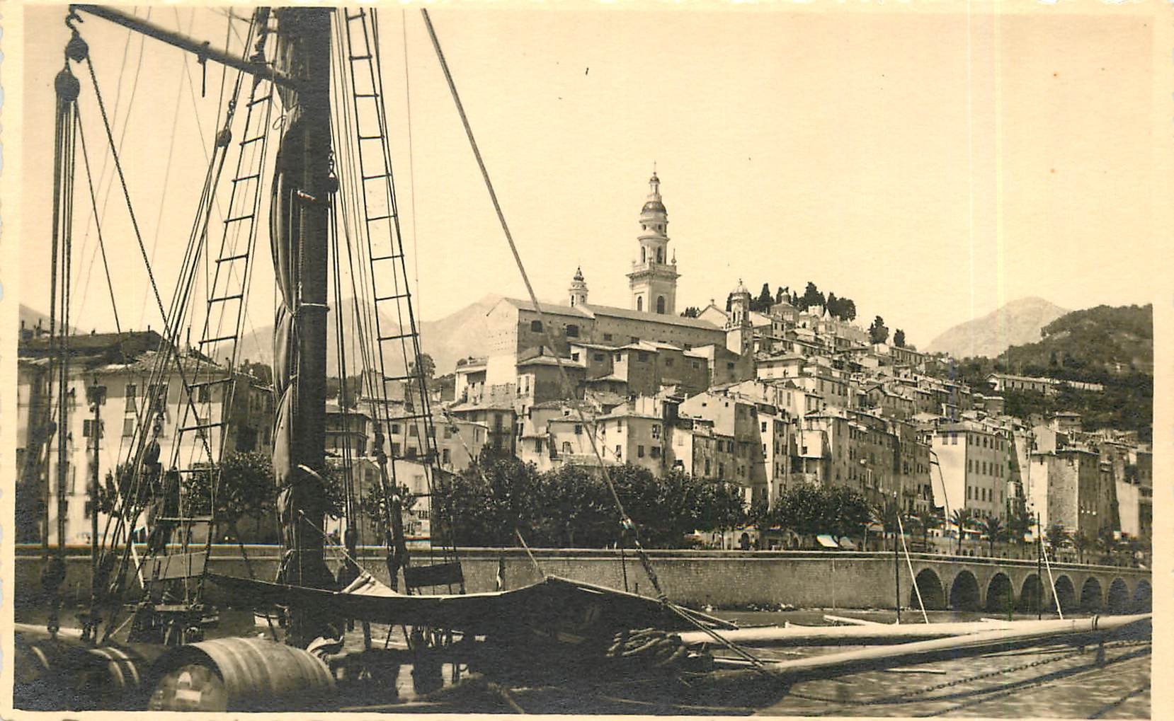 CPA Cote d'Azur  Menton Bateau