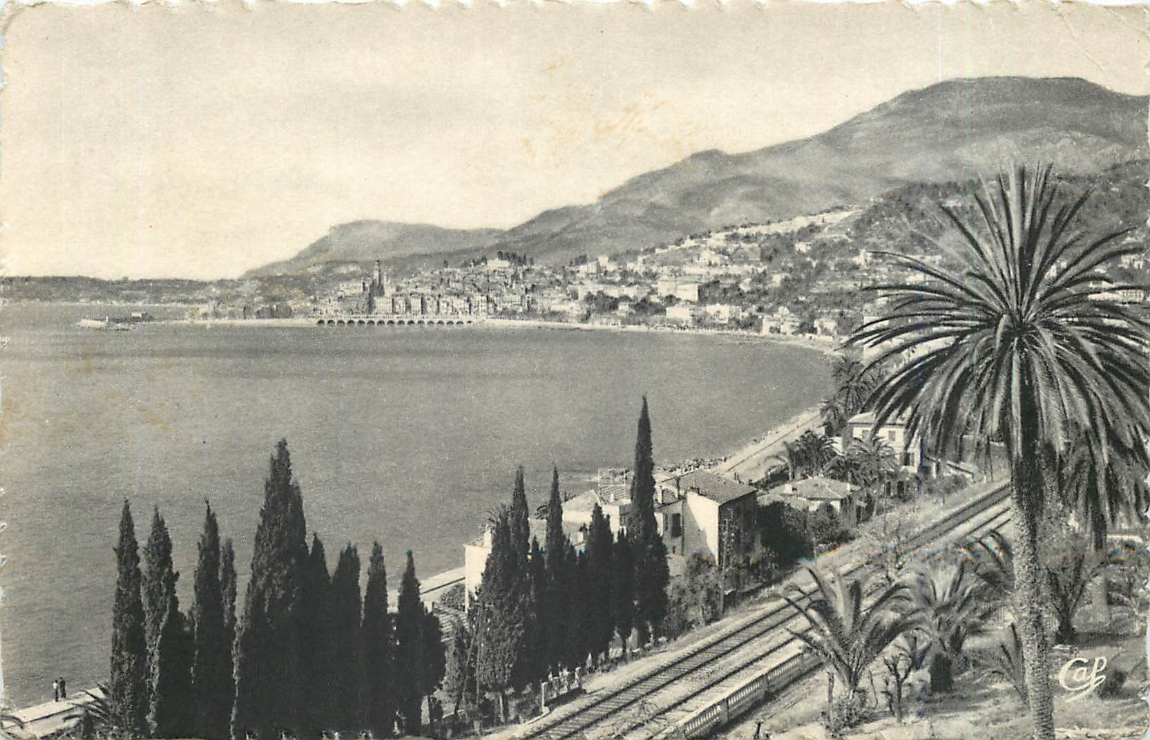 CPA Menton Vue prise de la Frontiere 