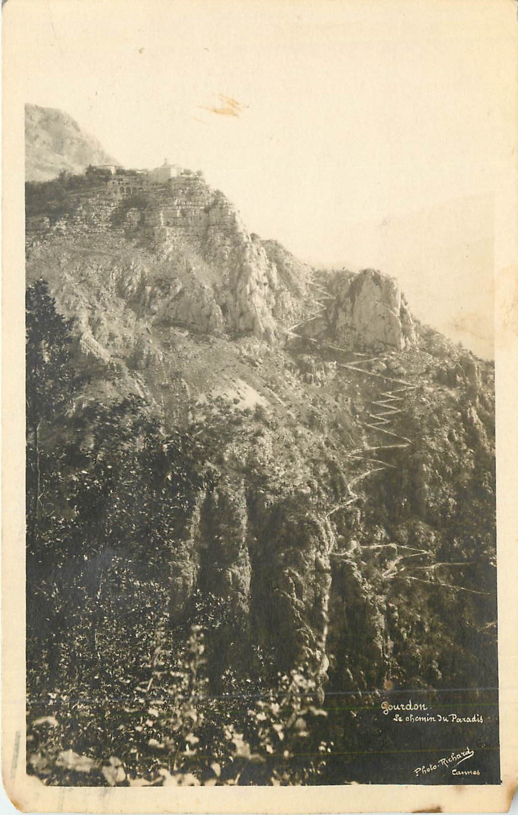 CPA Gourdon le chemin du Paradis