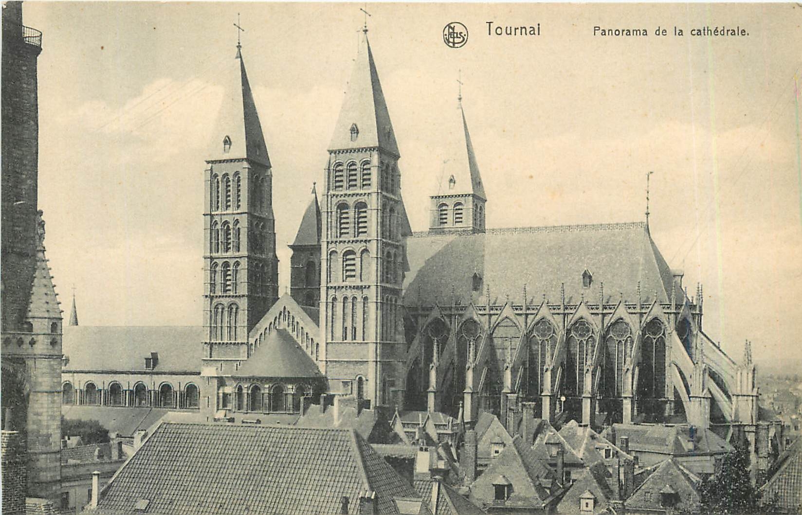 CPA Tournai Panorama de la Cathedrale 