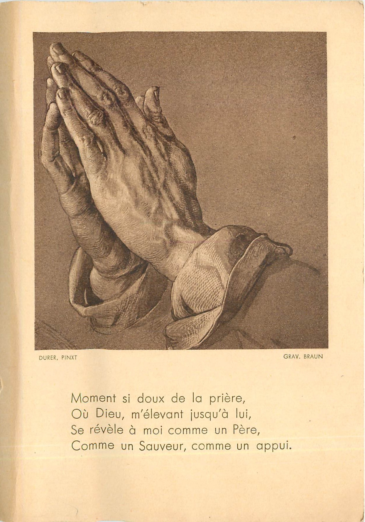 CPA Grav Braun Moment si doux de la Priere Ou Dieu m'Elevant jusqu a lui 