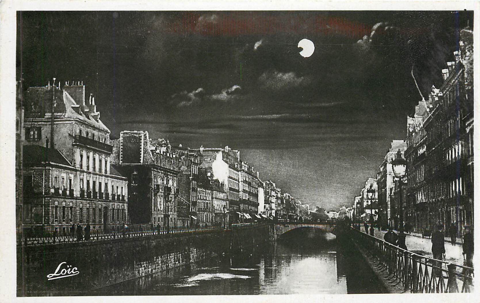 CPA Rennes Les Quais au Clair de Lune 