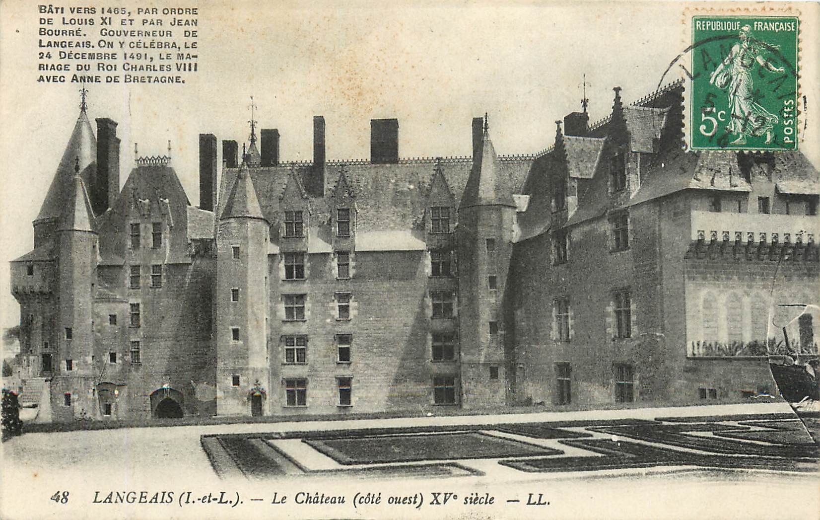 CPA Langeais I et L Le Chateau cote ouest