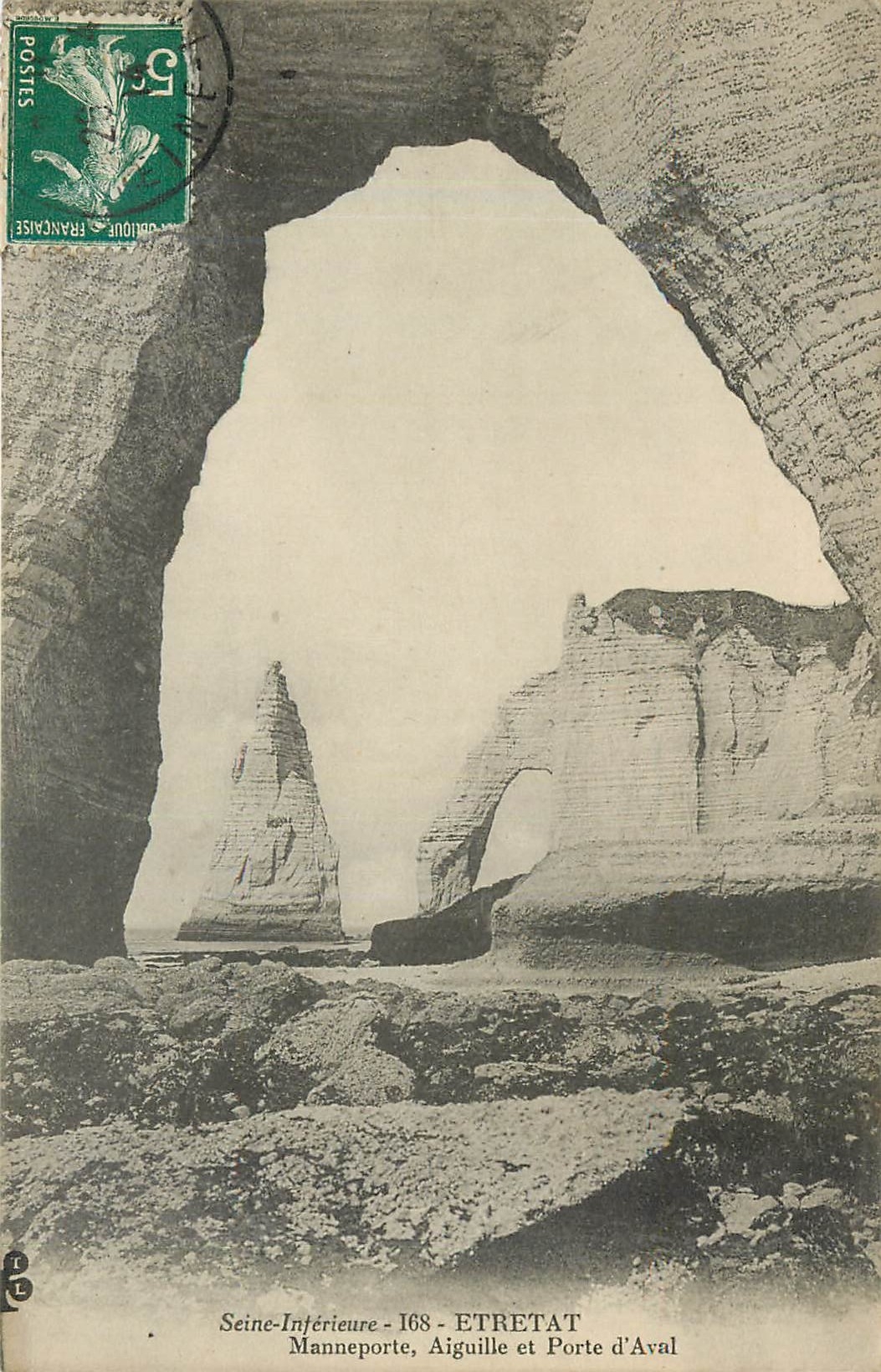 CPA Seine Interieure Etretat Manneporte Aiguille et Porte d'Aval