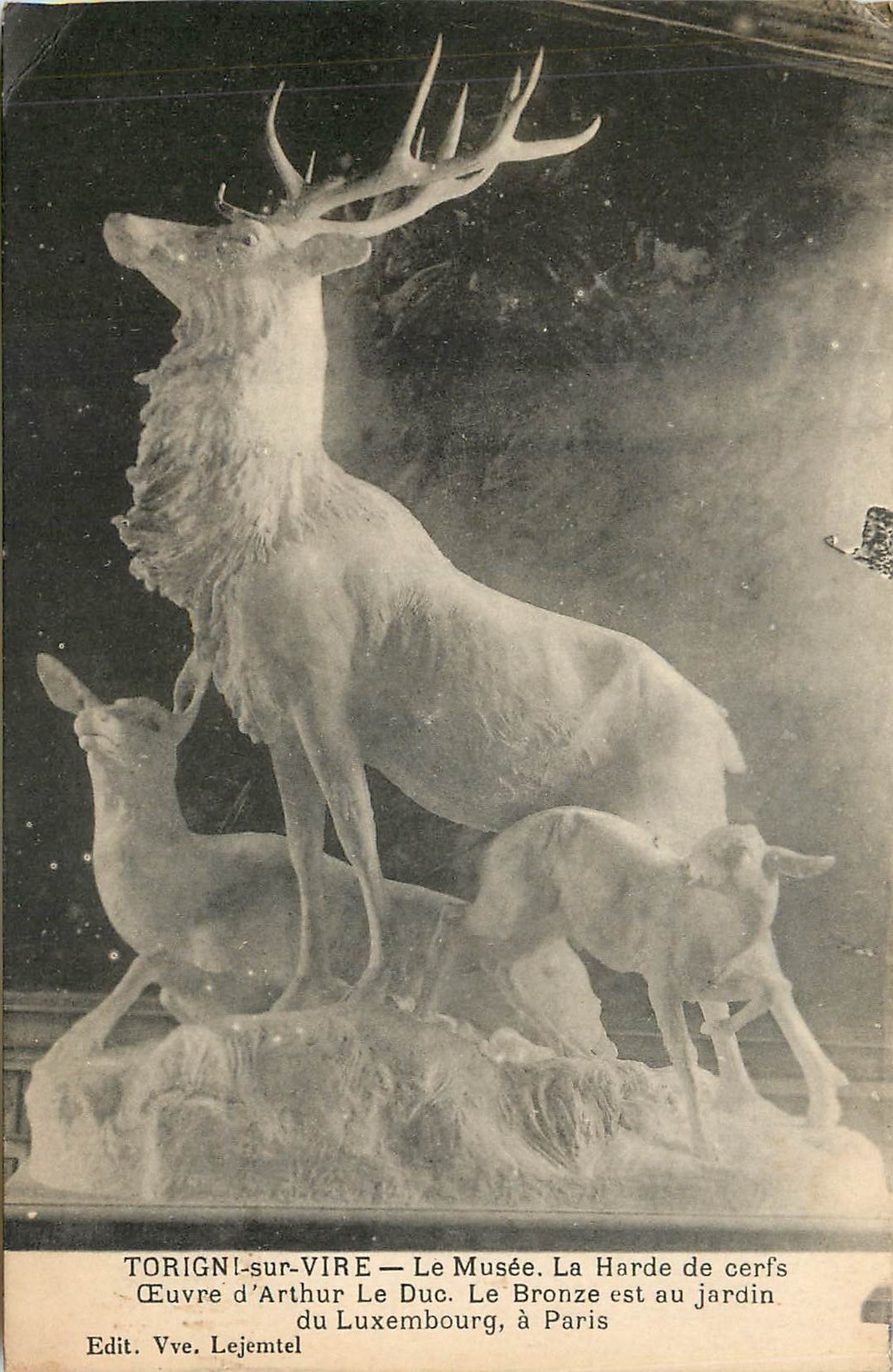 CPA Torigni sur Vire Le Musee La Harde de Cerfs Ceuvre d'Arthur Le Duc