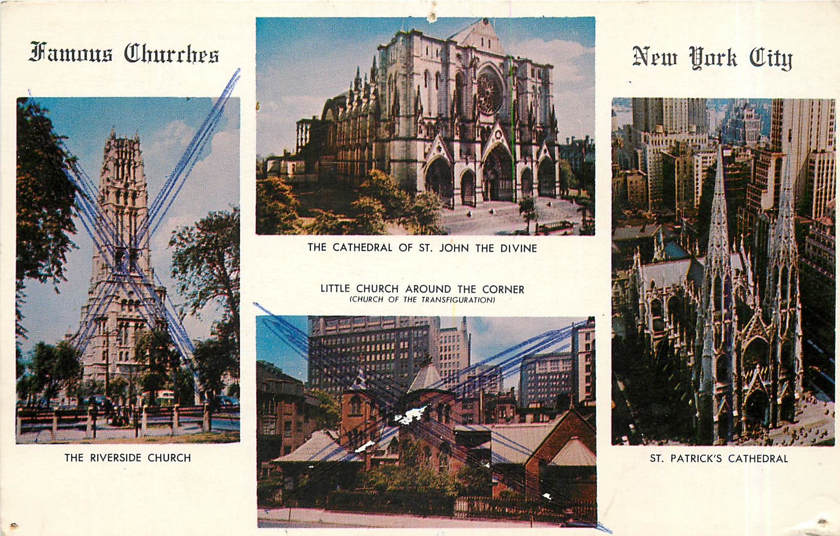 CPA Famous Churches New York City 