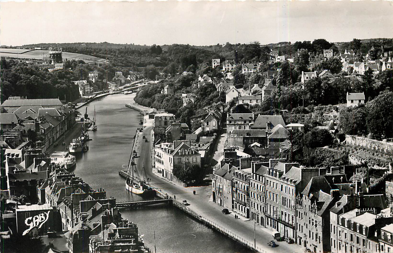 CPA MORLAIX-Vue d'ensemble Bateau