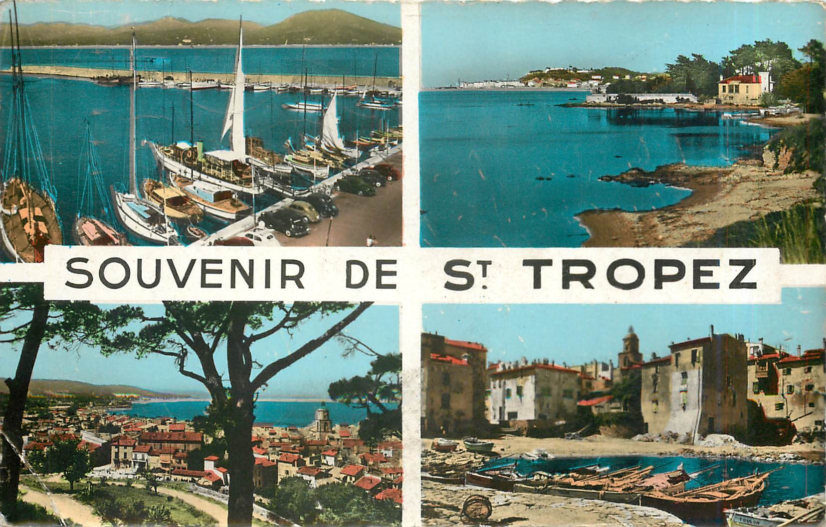 CPA SOUVENIR DE ST TROPEZ