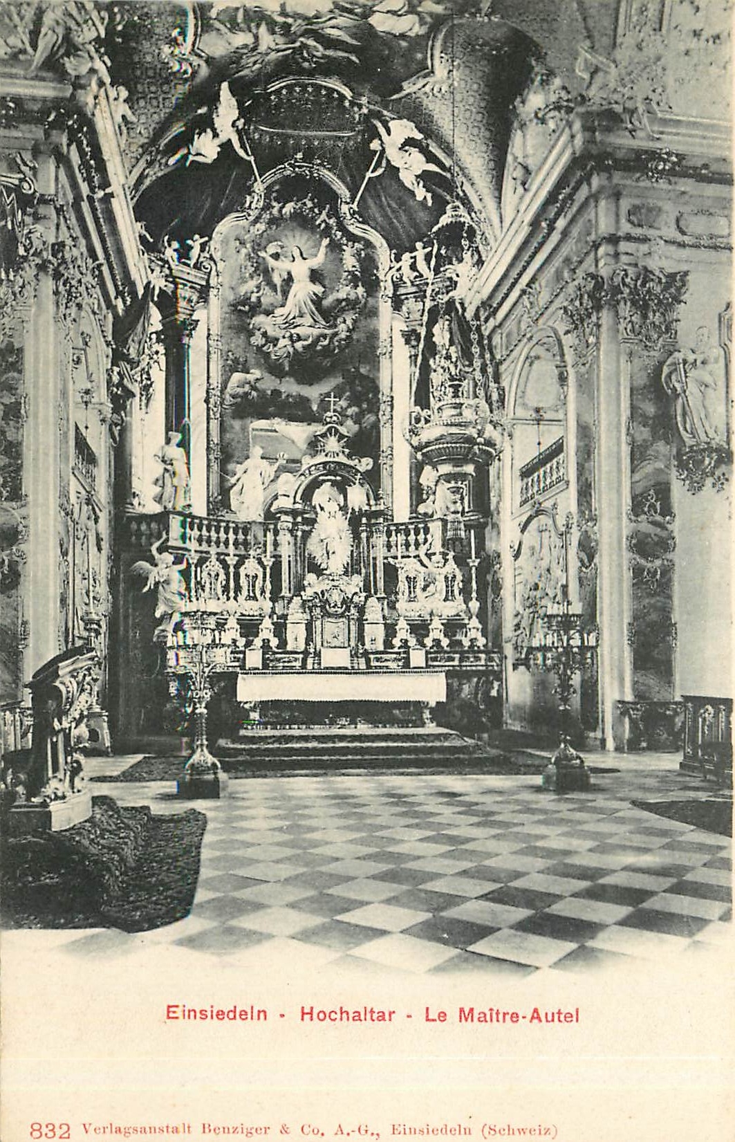 CPA SUISSE-Einsiedein-Hochaltar-Le maitre -Autel