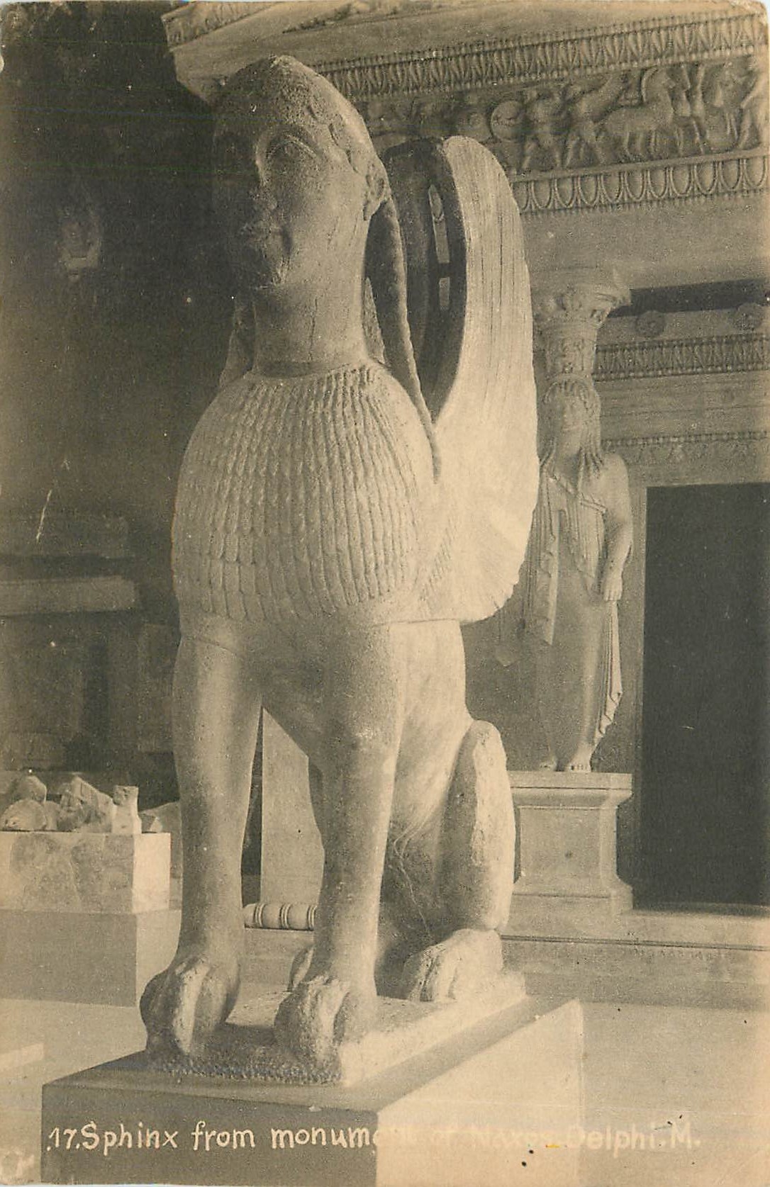 CPA SPHINX FROM MONUMENT