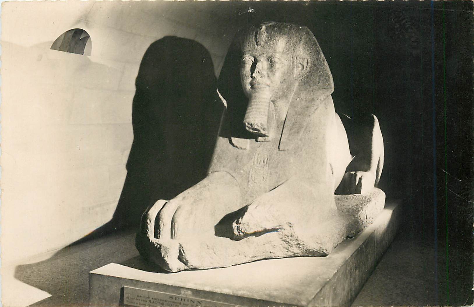 CPA SPHINX en granit rose retracant tres vraissemblablement les traits d'AMENEMHAT II (1938-1904) VA