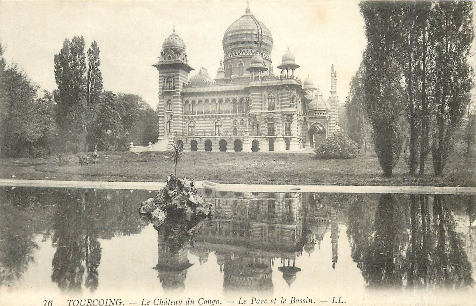 CPA TOURCOING-Le Chteau du Congo-Le Parc et le Bassin