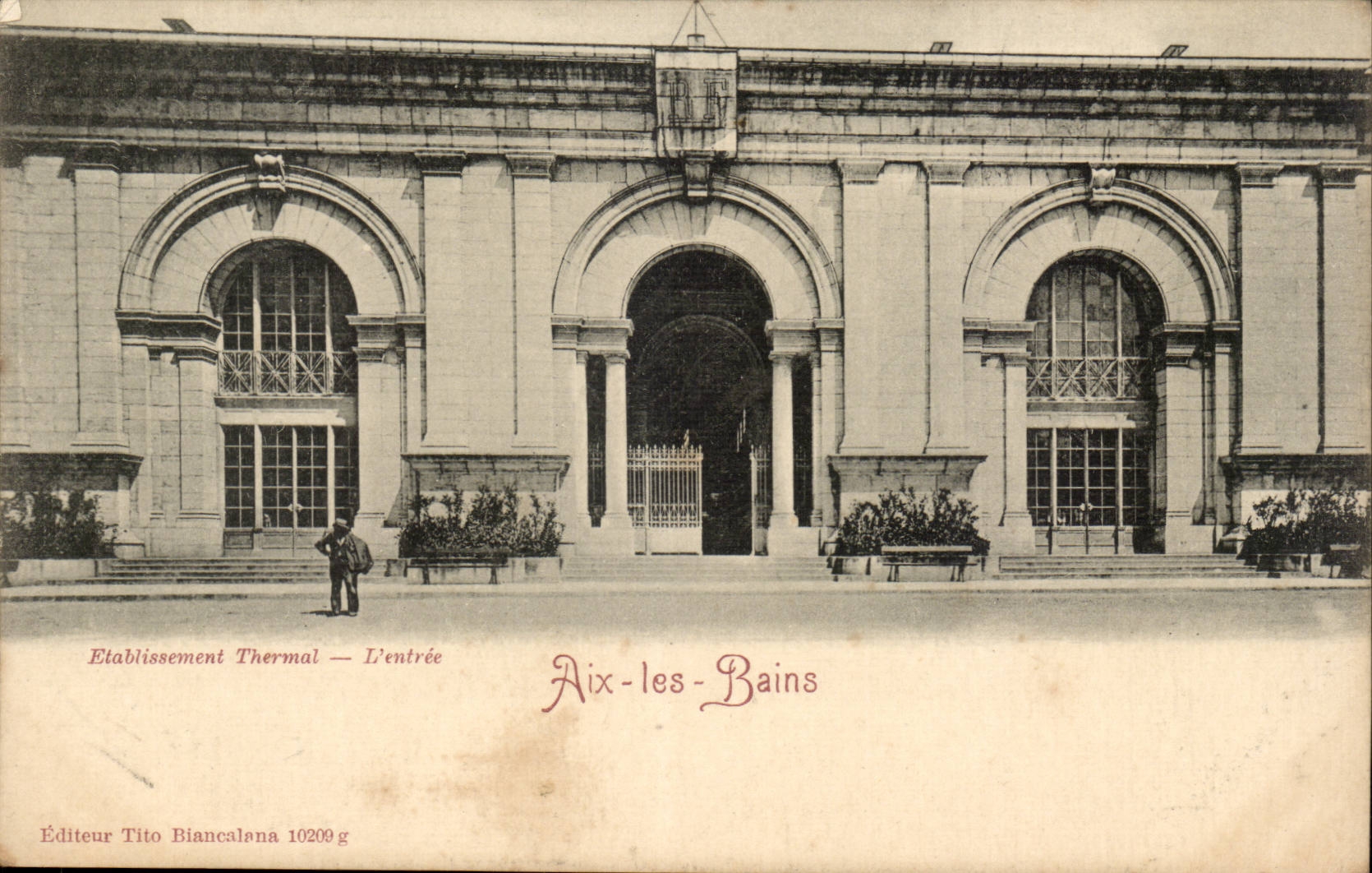 Aix les Bains - Hydropathic establishment - Entrance - CPA