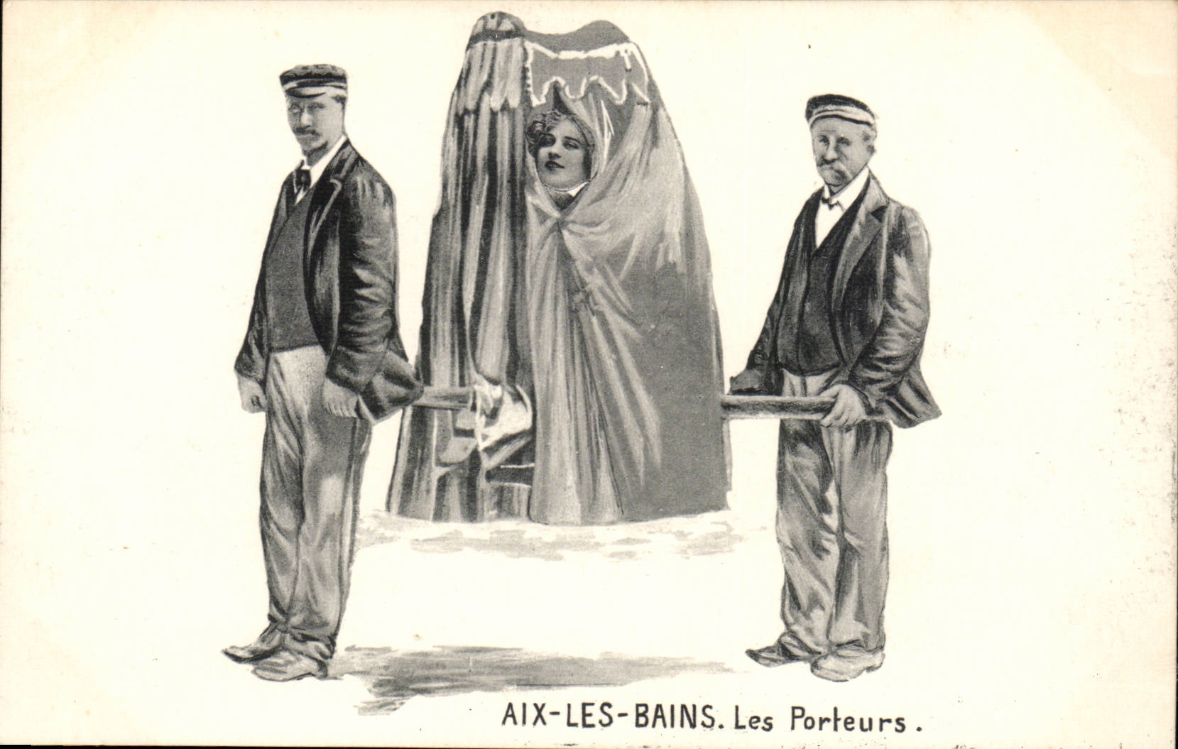 Aix les Bains - Carriers - illustration - CPA