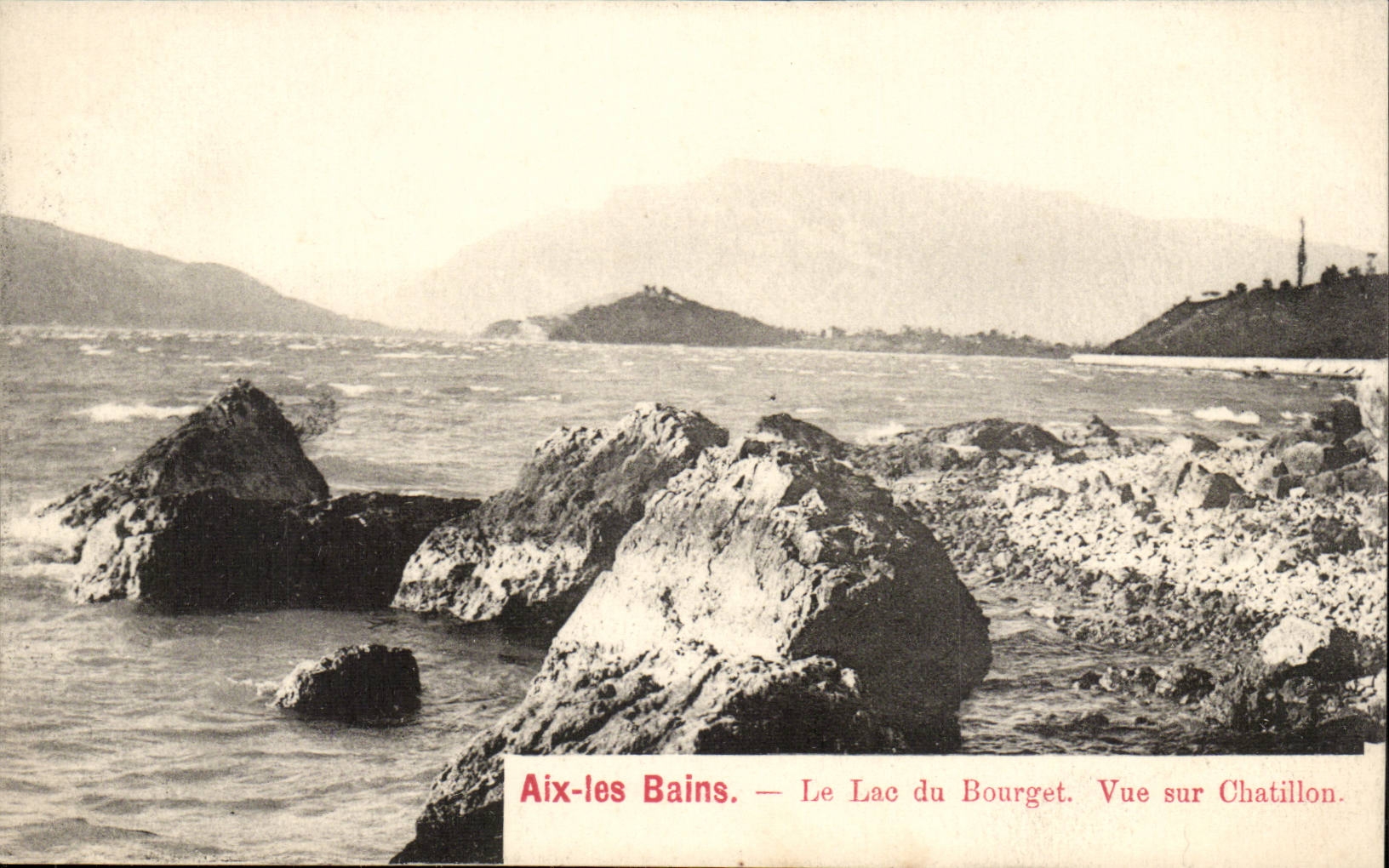 Aix les Bains - the Lake of Le Bourget Seen on Chatillon - CPA