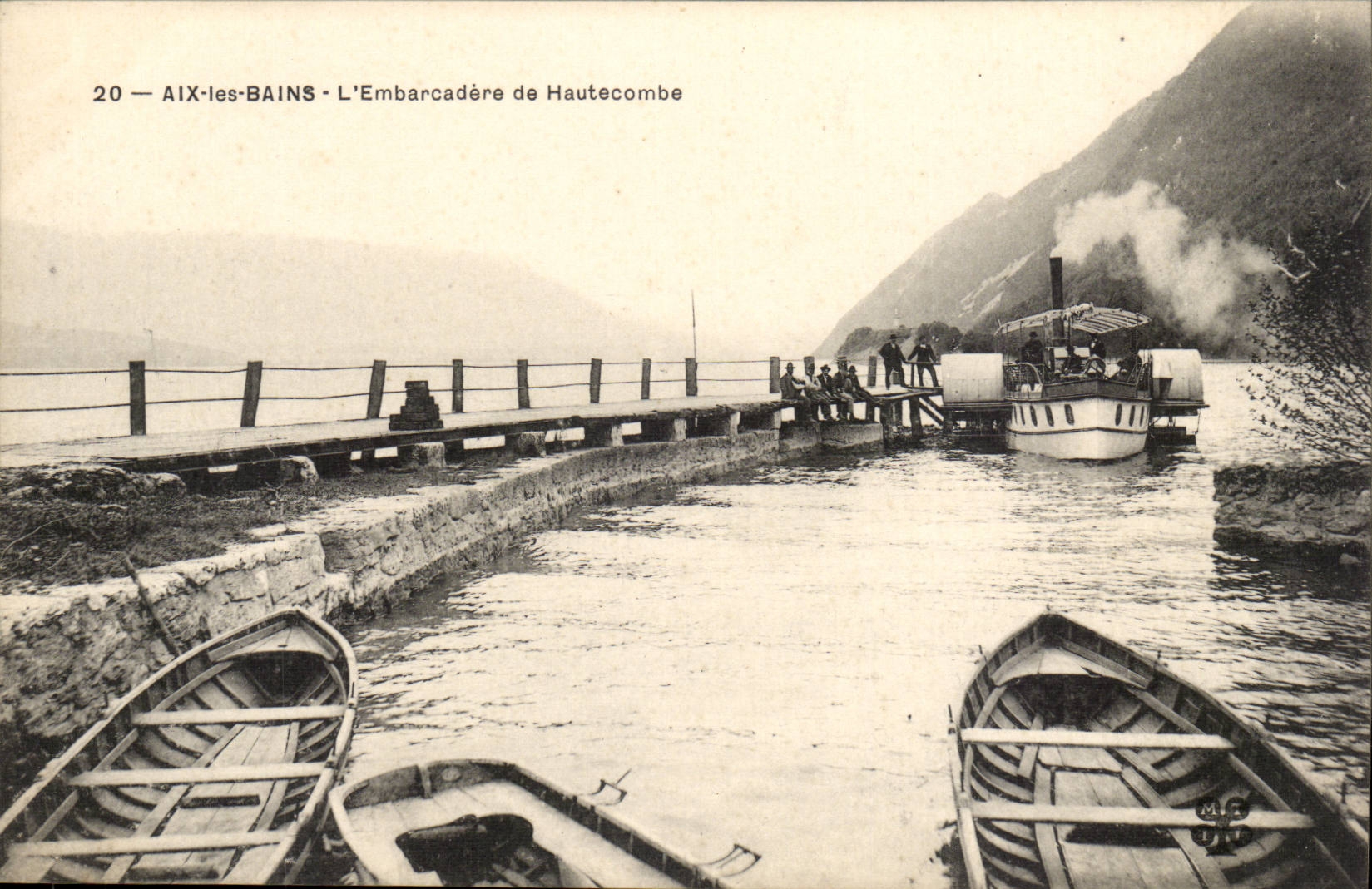 Hautecombe - the Landing stage of Hautecombe - boat - CPA