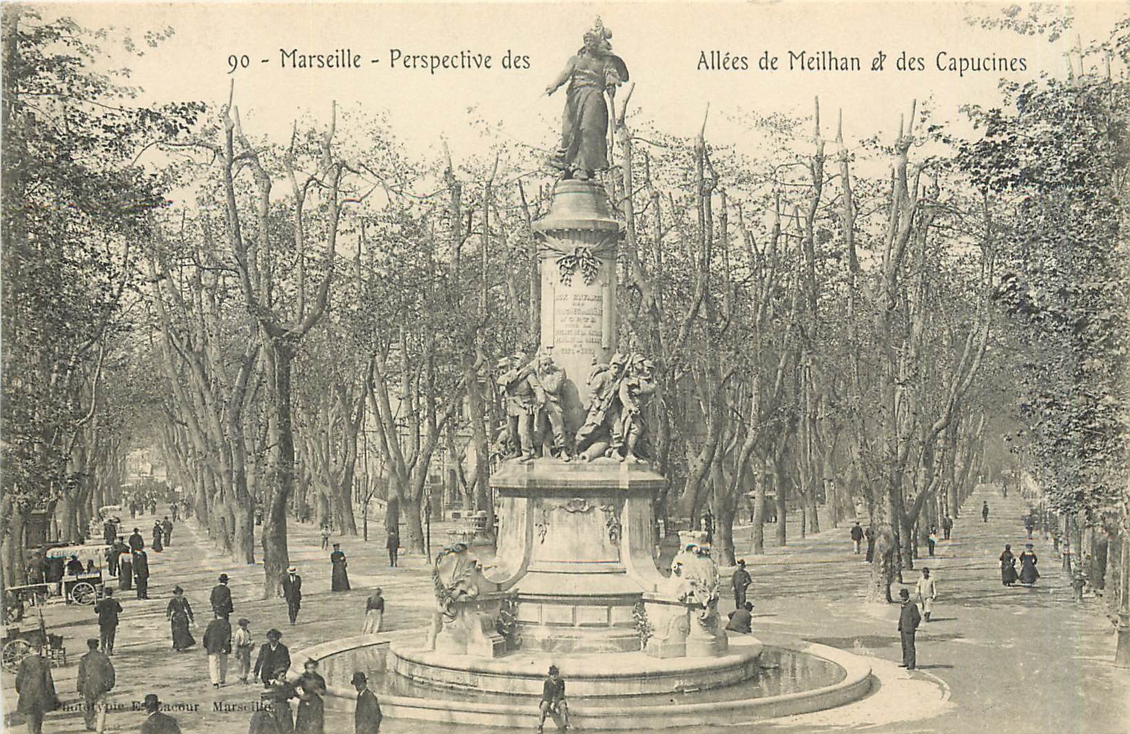 CPA Marseille - Perspectives des Allées de Meilhan et des Capucines