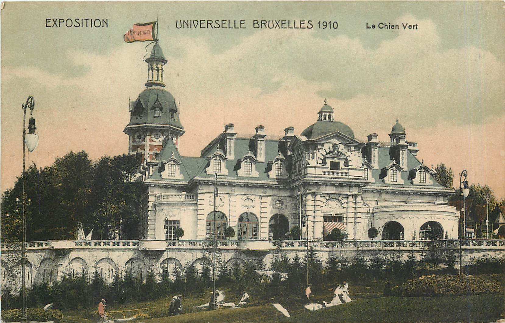 CPA EXPOSITION UNIVERSELLE BRUXELLES 1910 Le Chien Vert