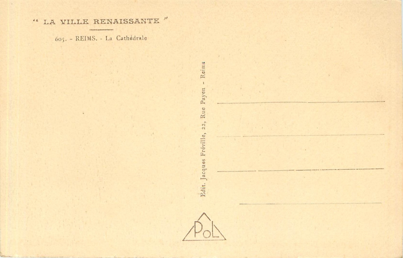 CPA La Ville Renaissante Reims la Cathedrale 