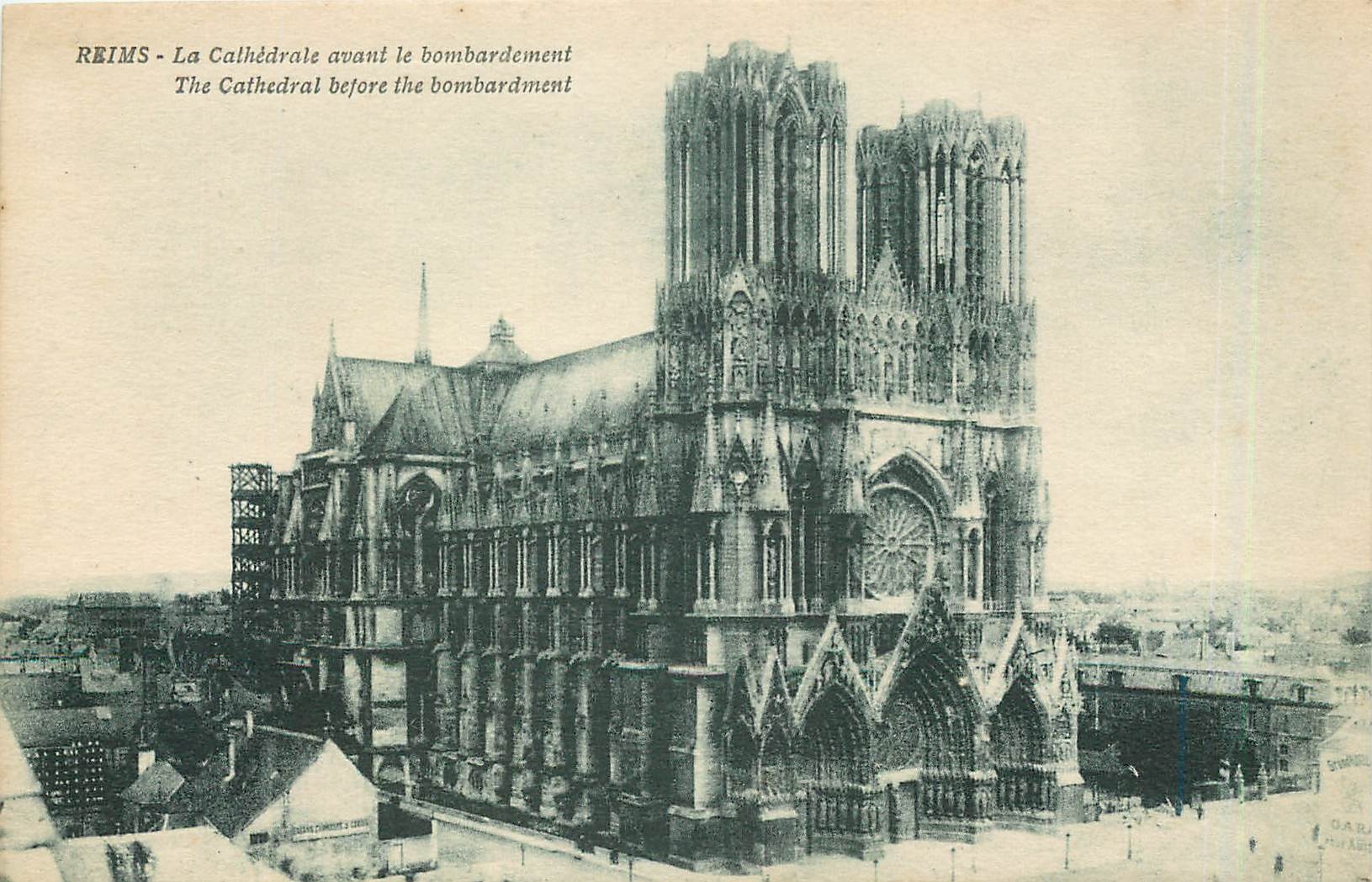 CPA Reims la cathedrale avant le bombardement 