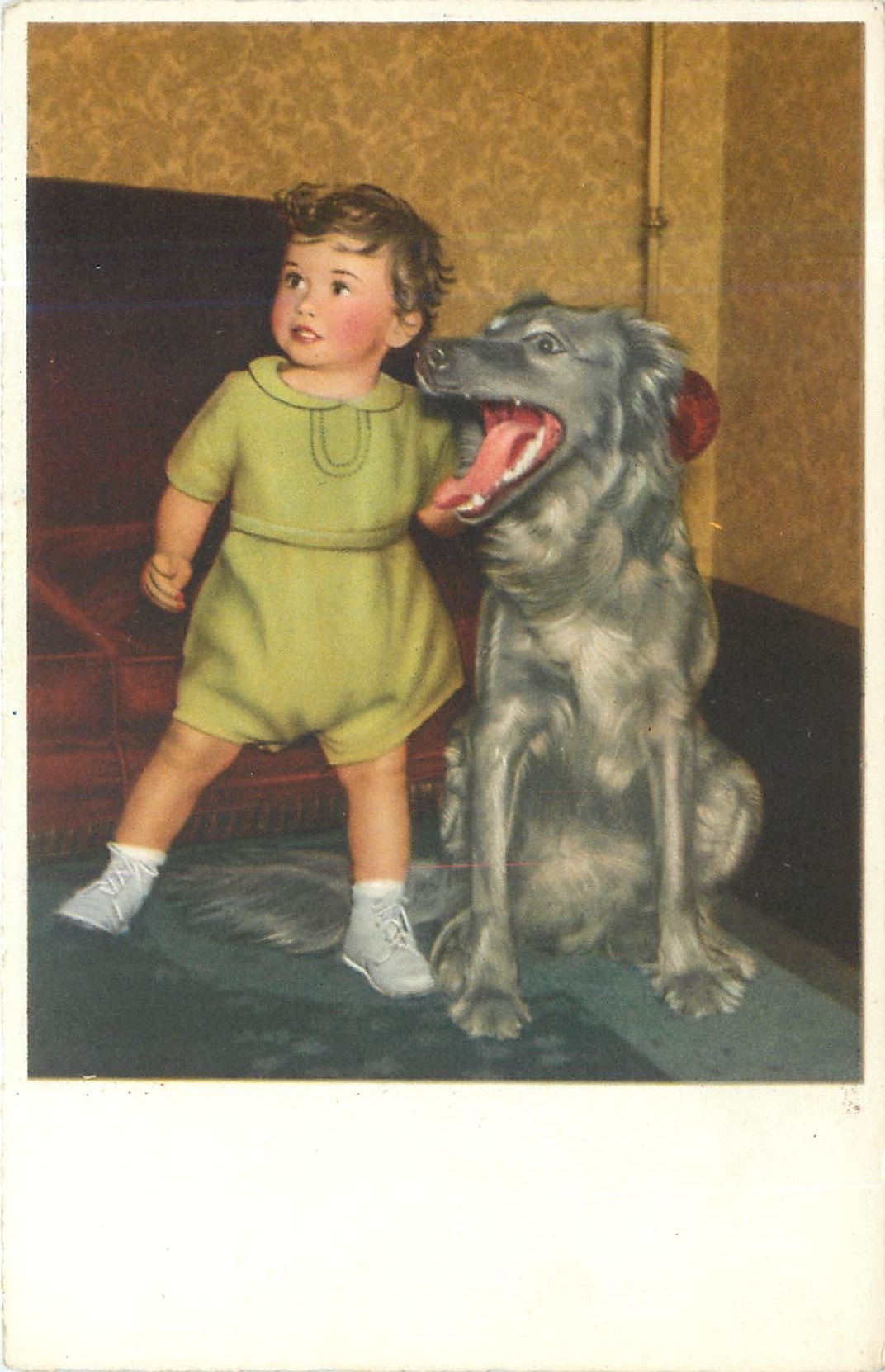 CPM Enfant Chien