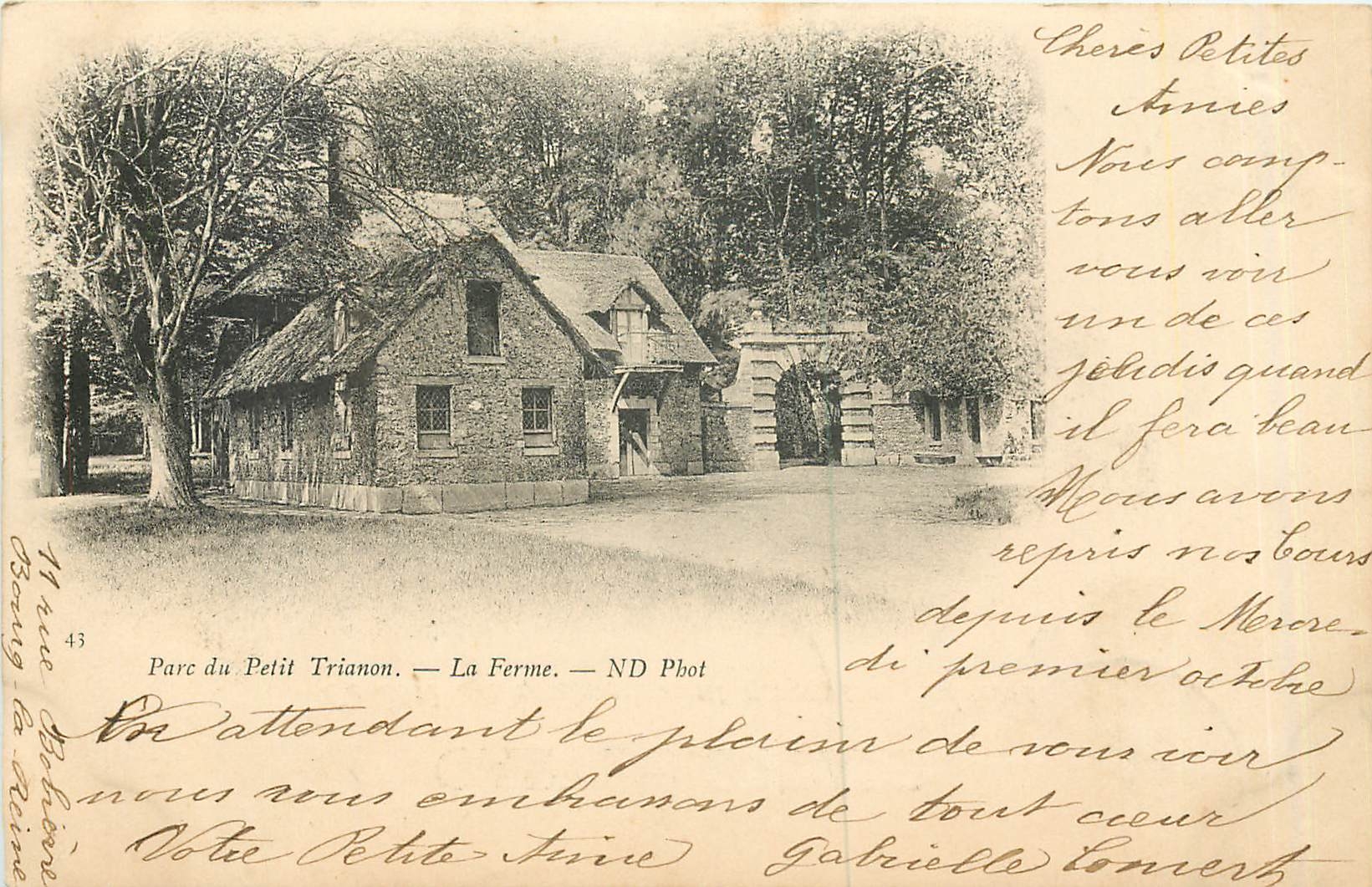 CPA Parc du petit Trianon le ferme Versailles Carte 1900