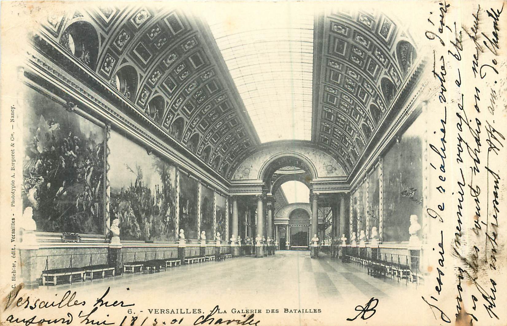 CPA Versailles la galerie des batailles Carte 1900