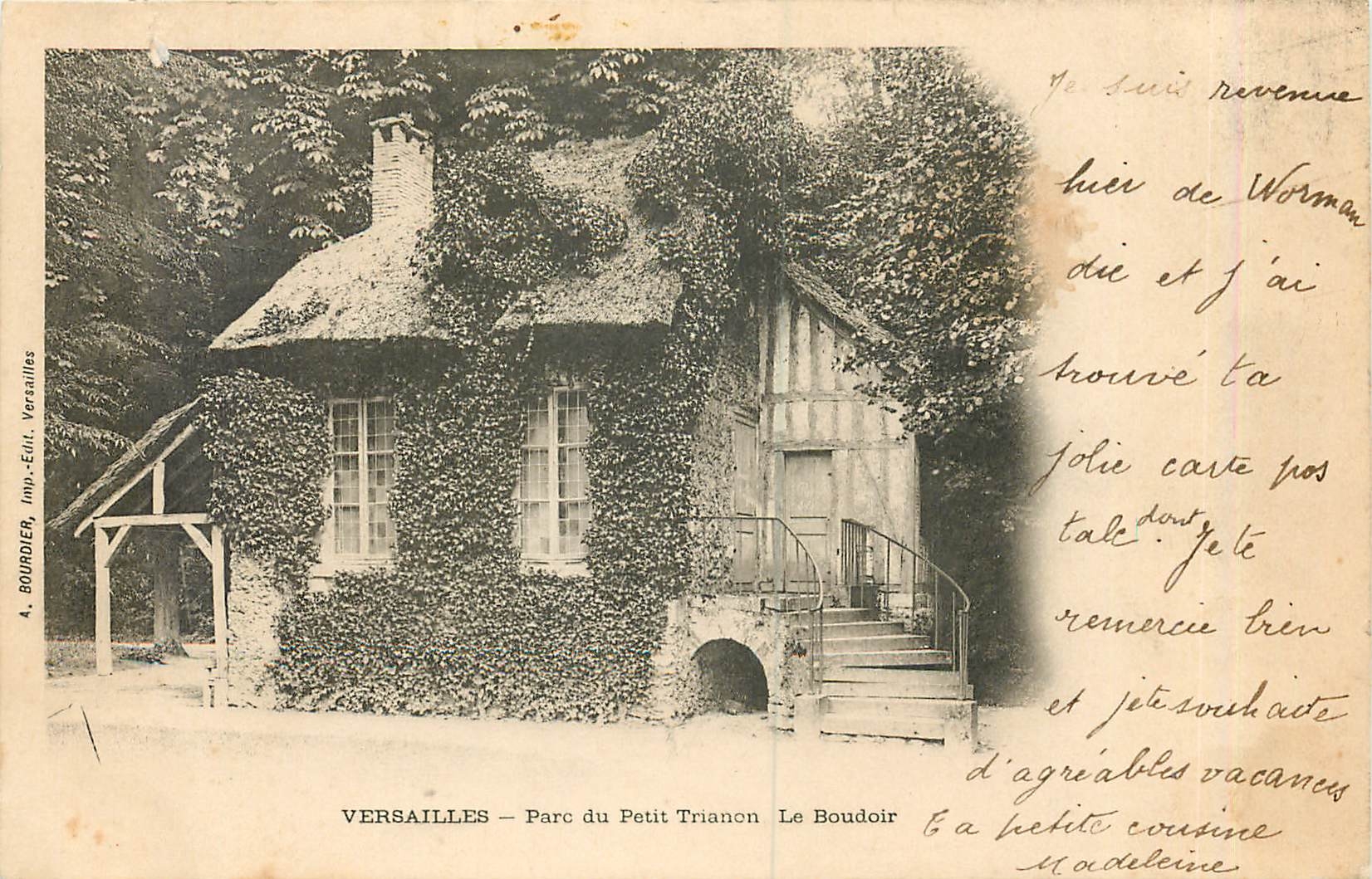 CPA Versailles parc du petit trianon le boudoir Carte 1900