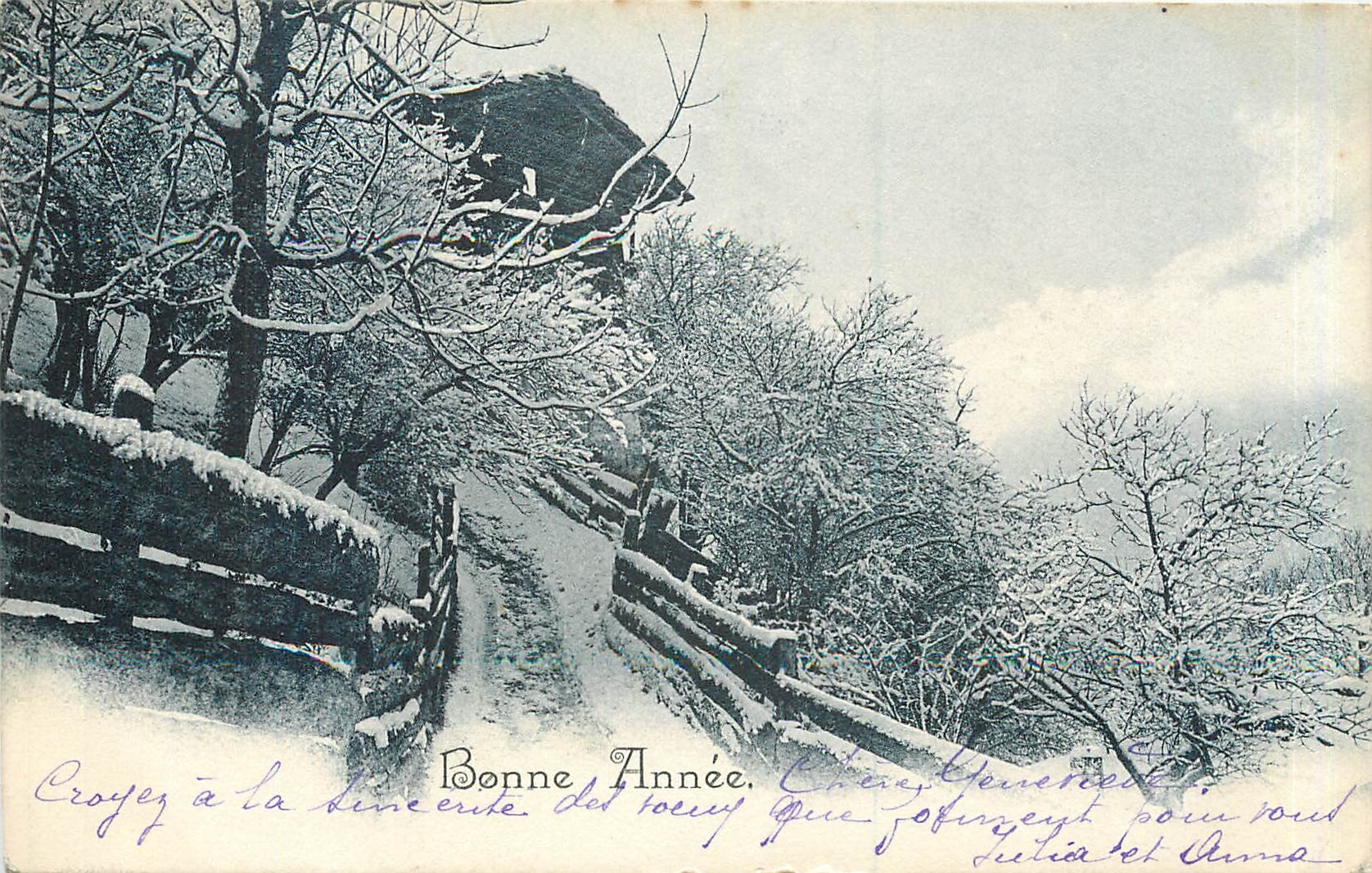 CPA Bonne annee Suisse