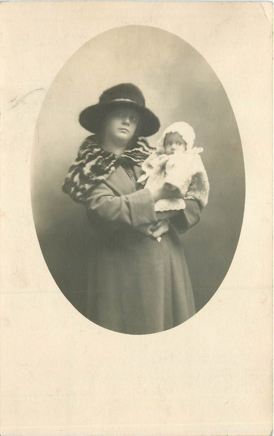 CARTE PHOTO Femme Enfant