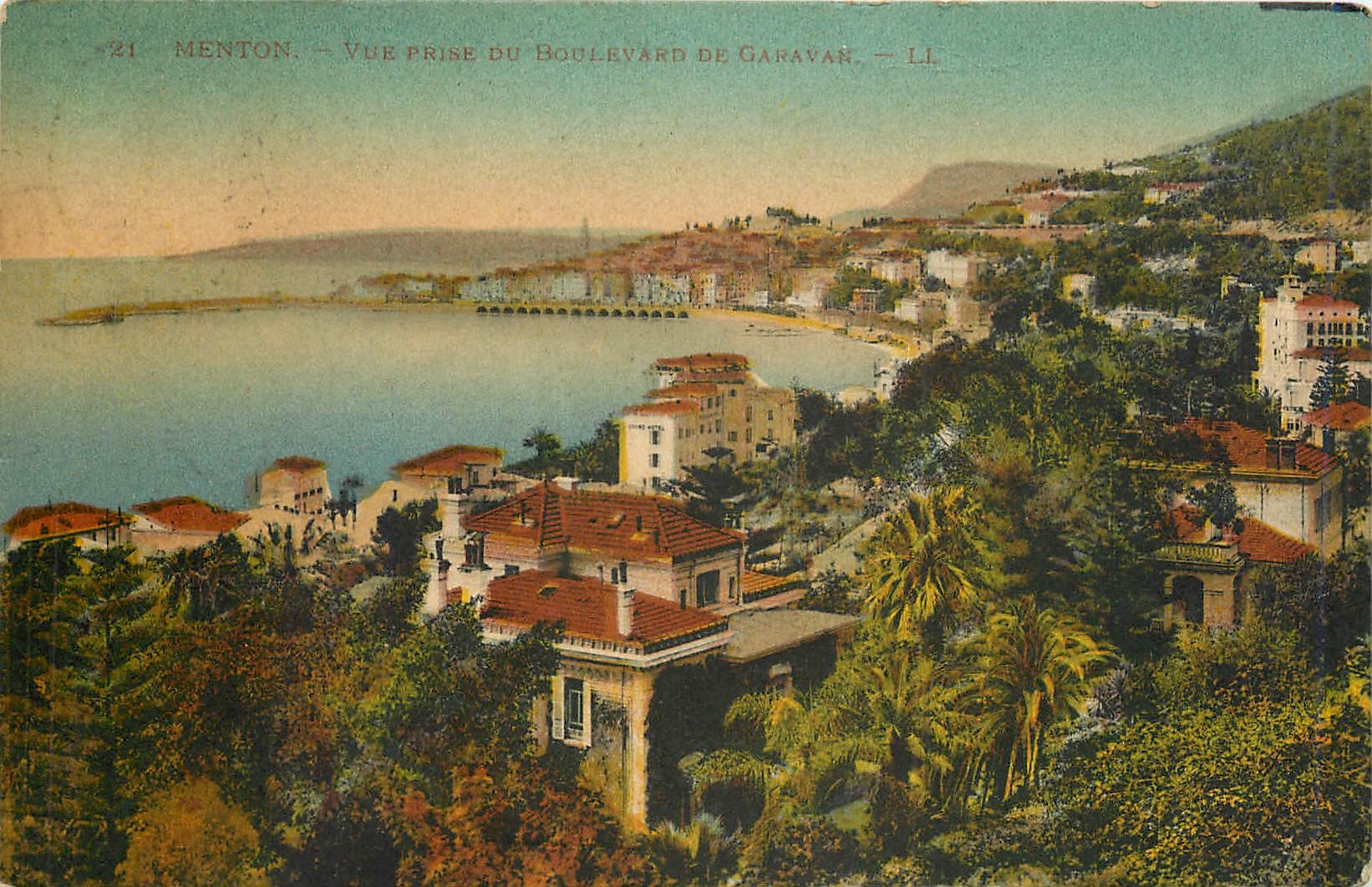 CPA Menton vue prise du boulevard de Garavane 