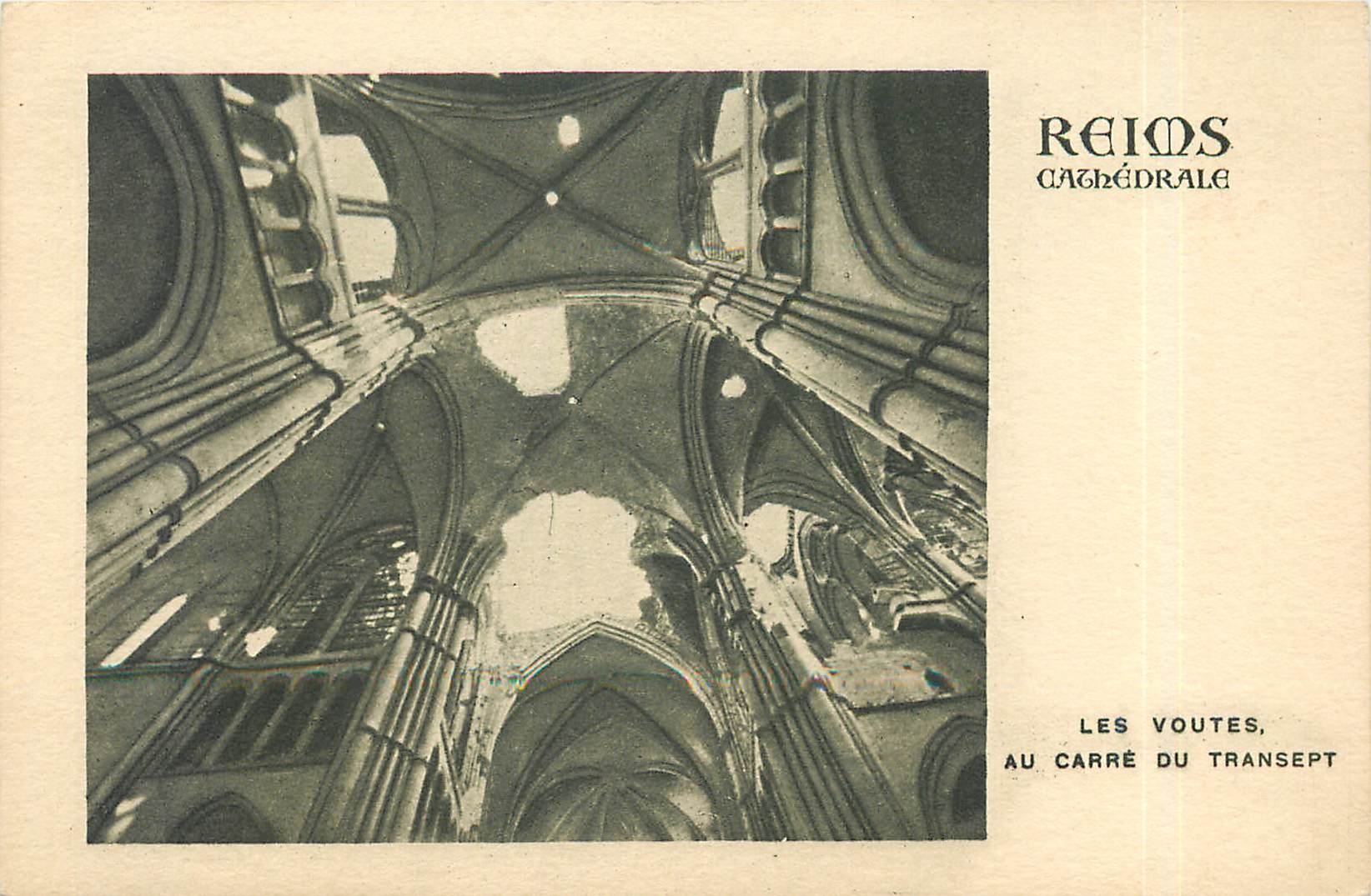 CPA Reims Cathedrale les voutes au carre du Transept 