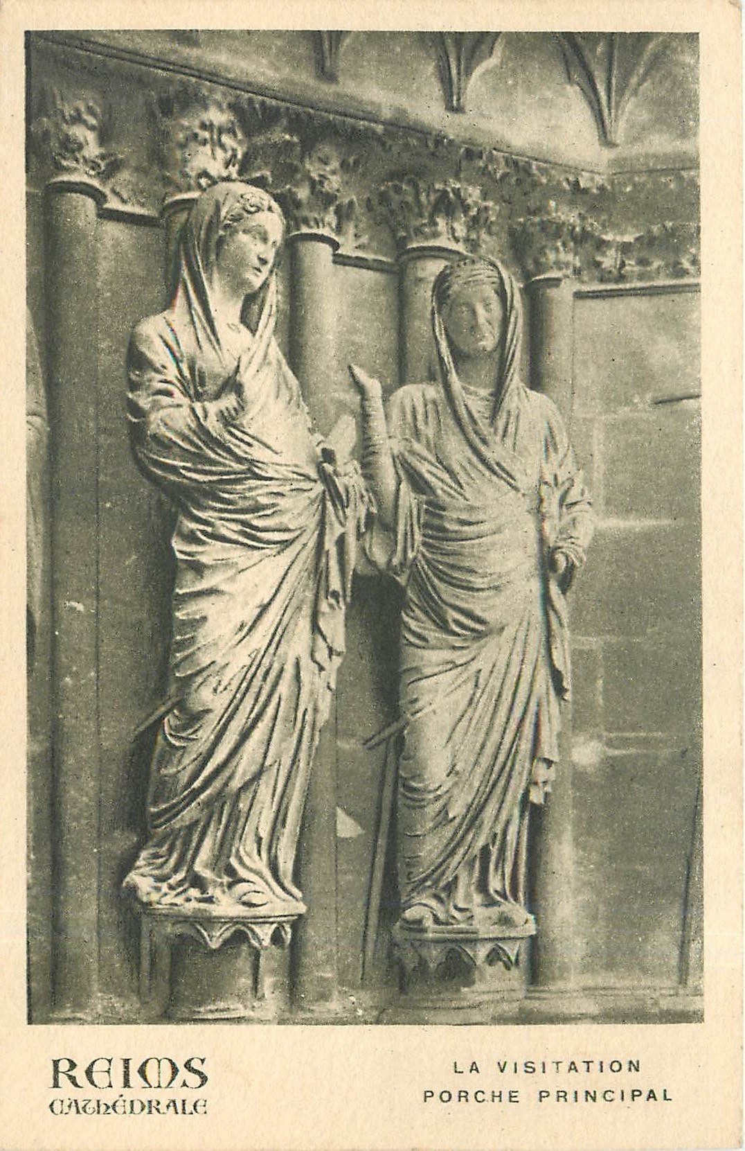 CPA Reims cathedrale la Visitation Porche Principal 