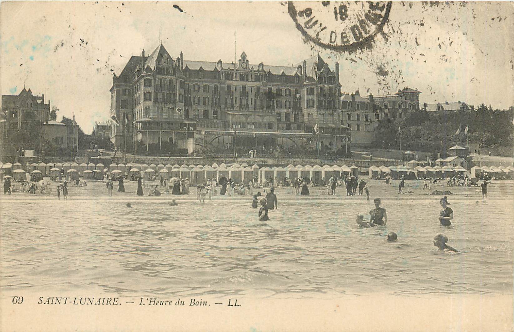 CPA Saint Lunaire L'Heure du Bain 