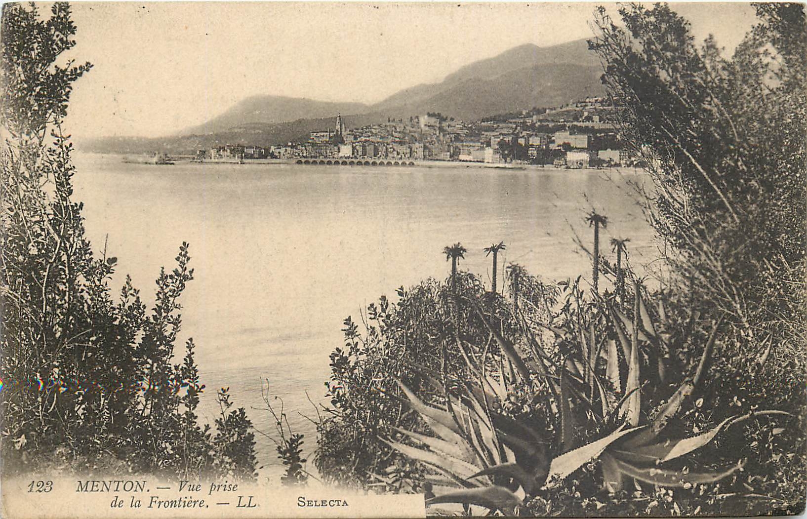 CPA Menton Vue prise de la Frontiere 